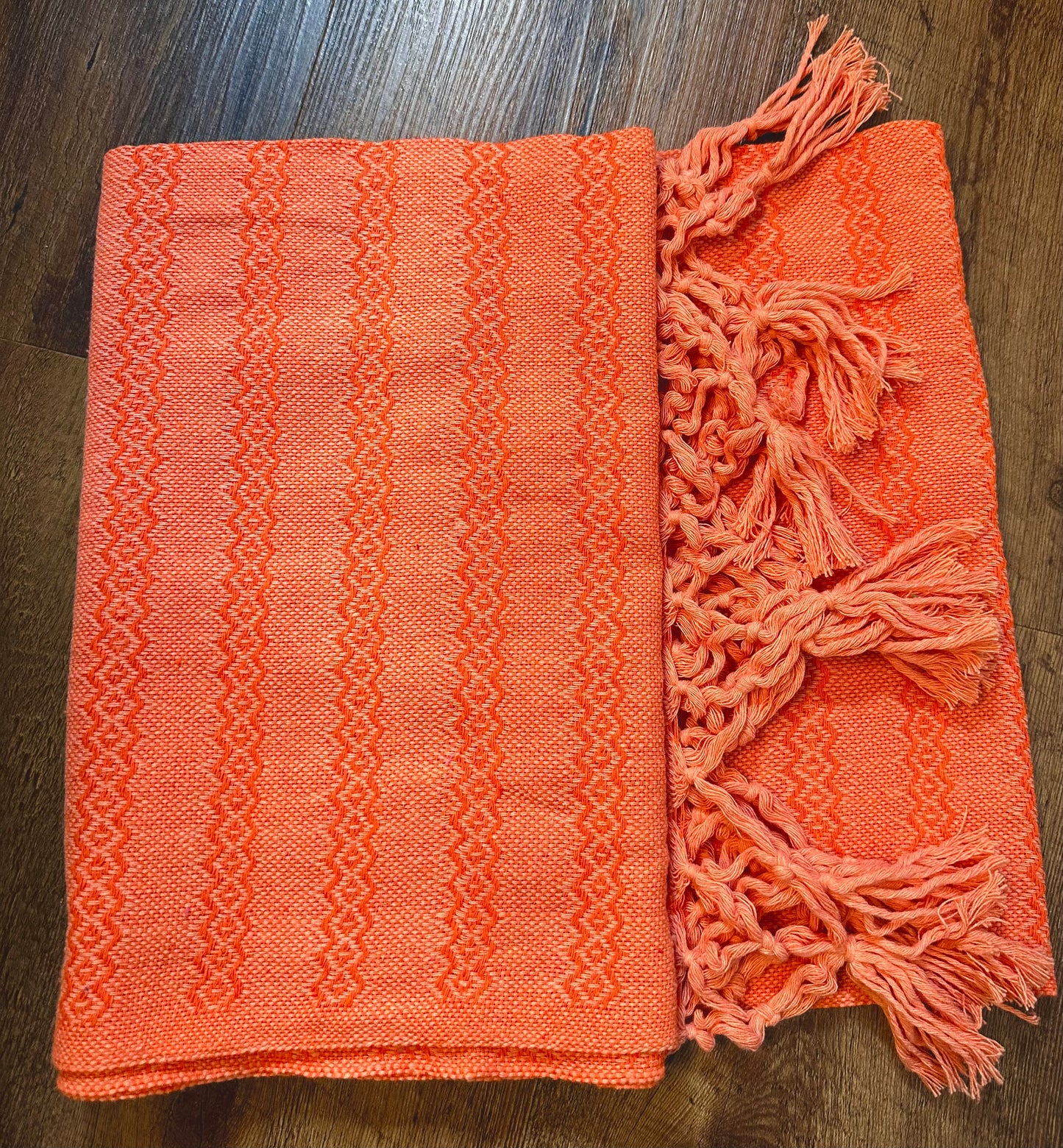 UNIQUE PIECE - Mexican Cotton Rebozo & Baby Wrap - Orange Delight