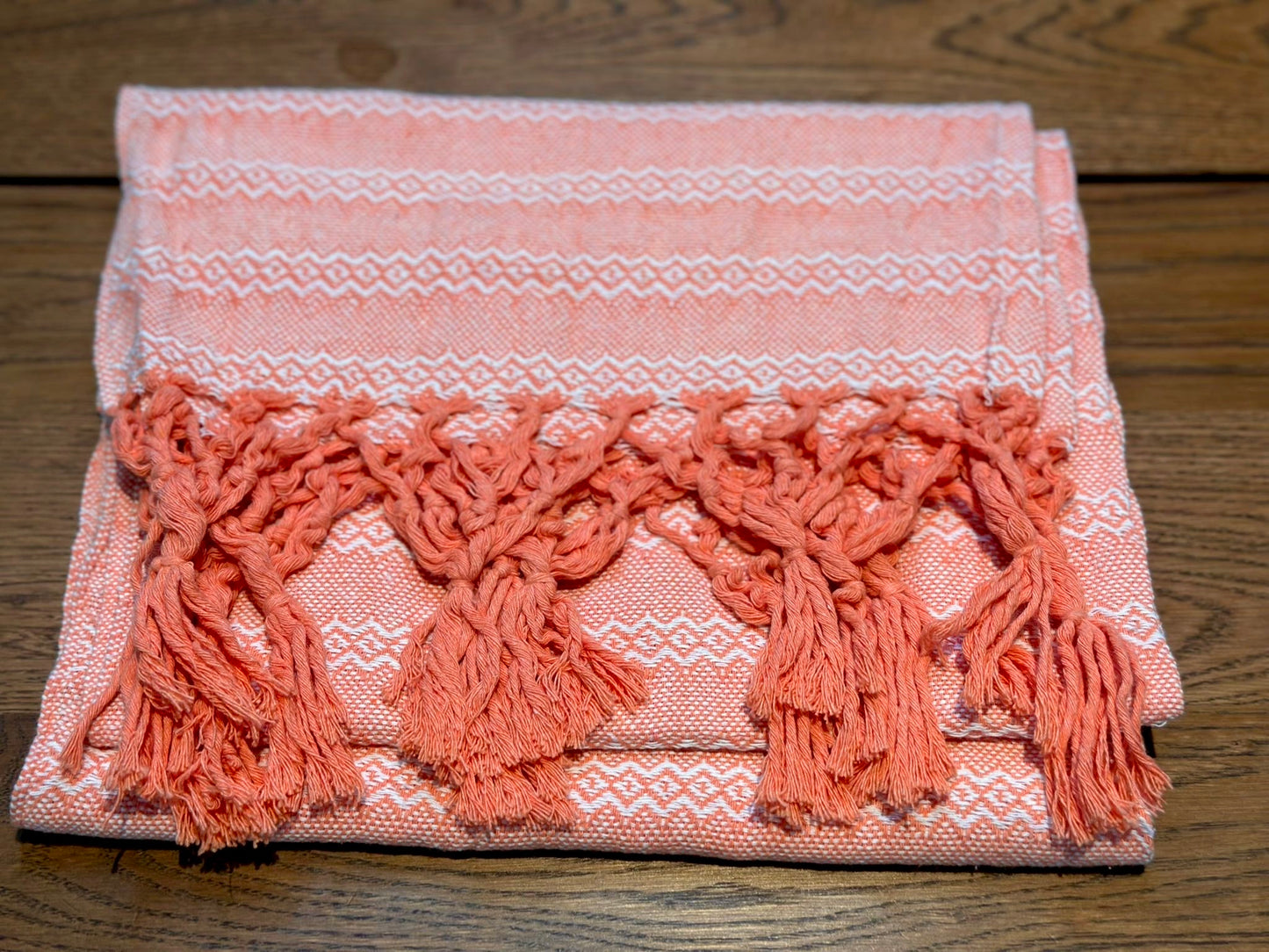Unique Piece - Mexican Cotton Rebozo & Baby Wrap - Creamy Tangerine Twist