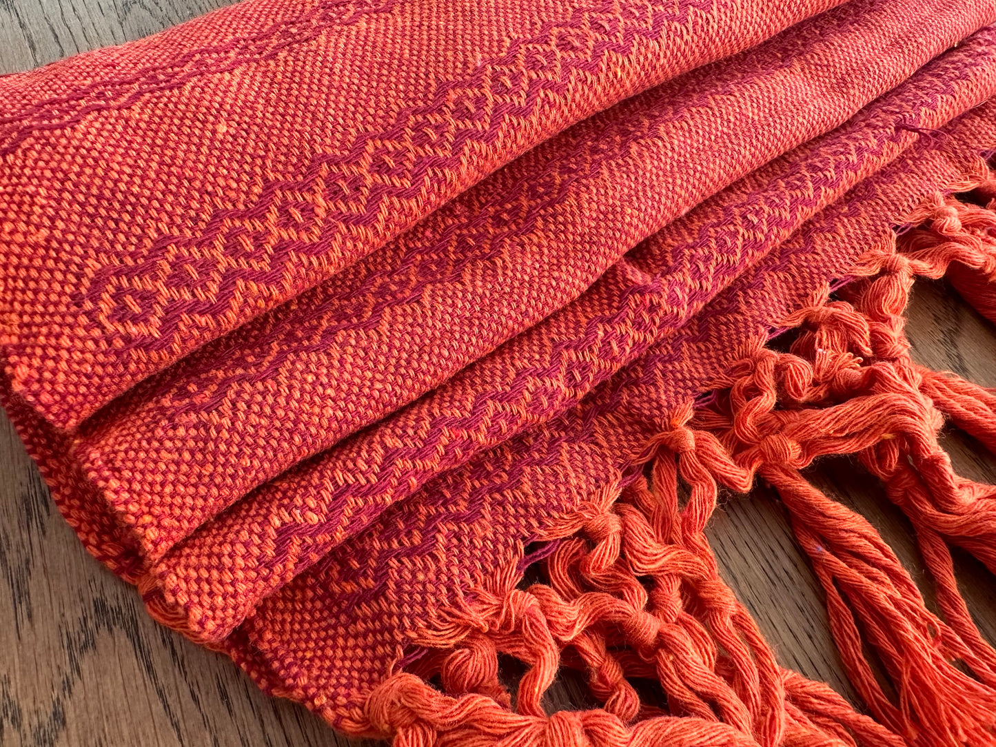 Mexican Cotton Rebozo & Baby Wrap - Orange Expression