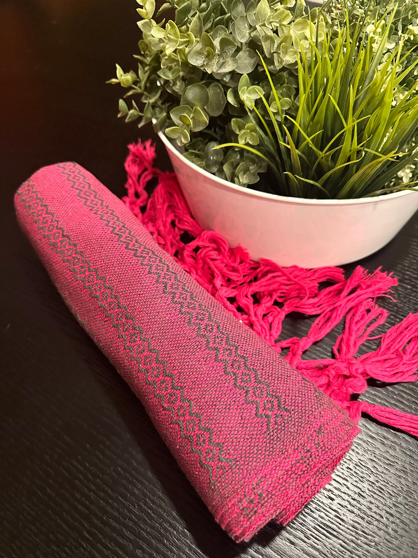 Mexican Cotton Rebozo & Baby Wrap - Dusty Fuchsia