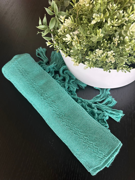 Pieza Única- Chal Rebozo Mexicano - Esmeralda