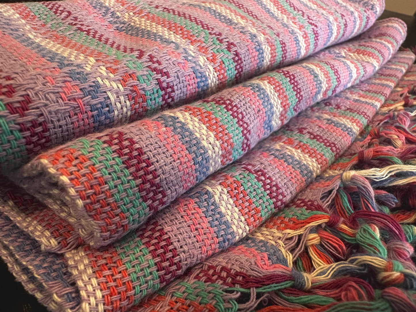 PIÈCE UNIQUE- Châle Rebozo Mexicain - Coraline Rainbow