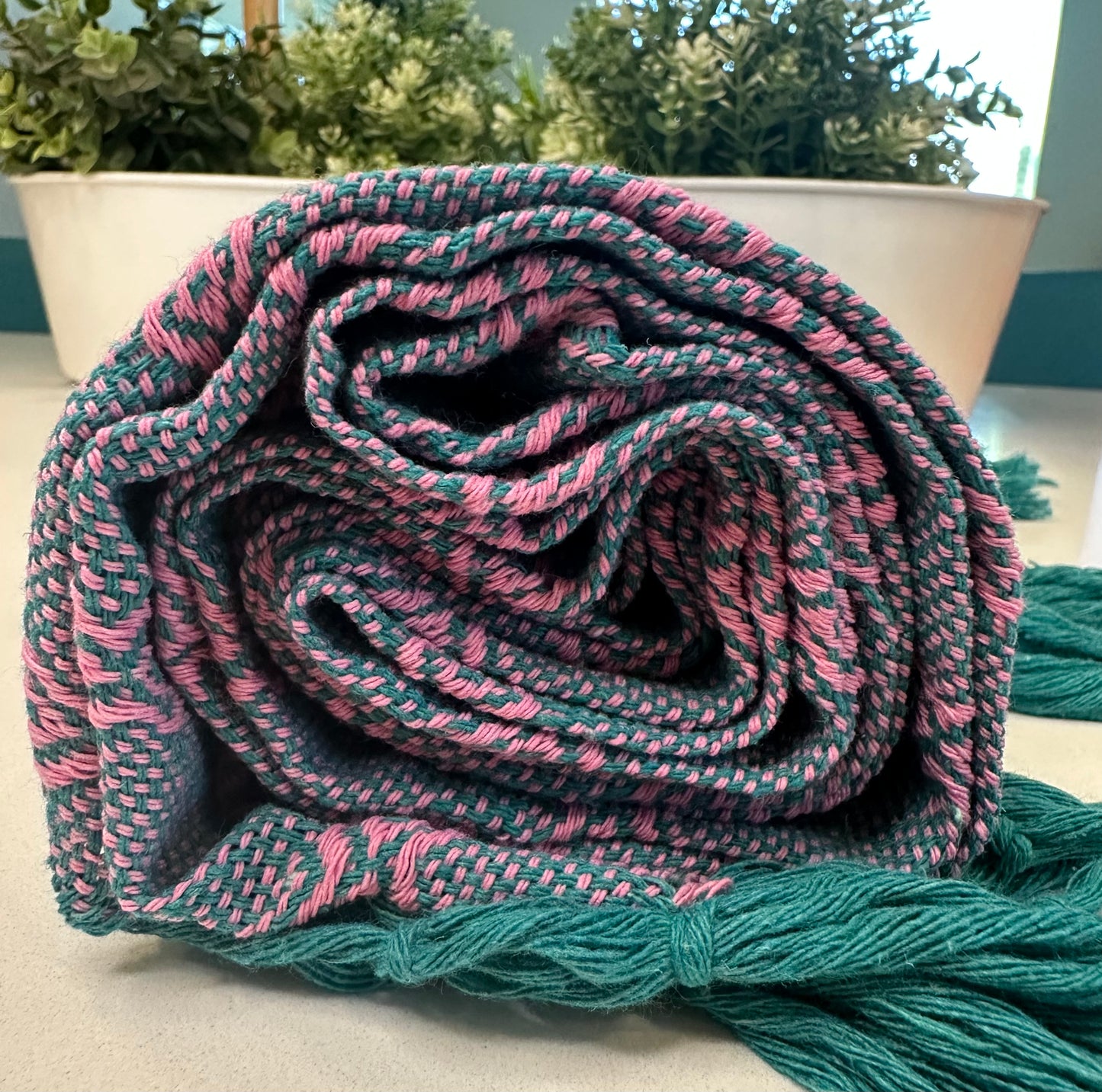 Mexican Cotton Rebozo & Baby Wrap - Jade Rose