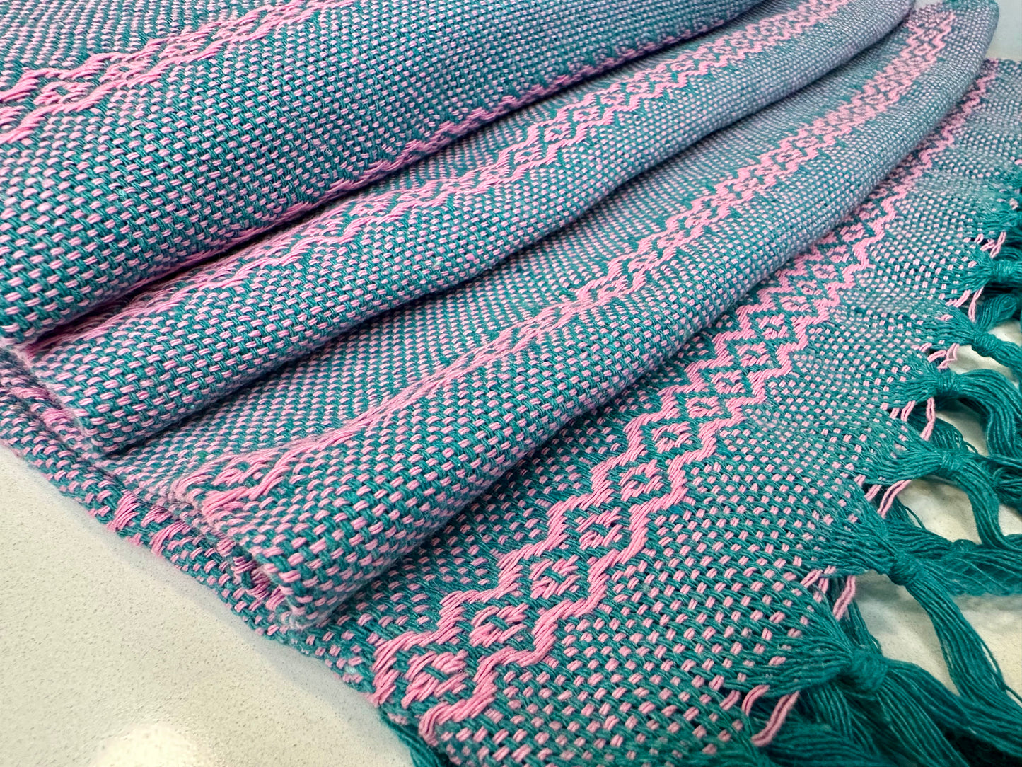 Mexican Cotton Rebozo & Baby Wrap - Jade Rose