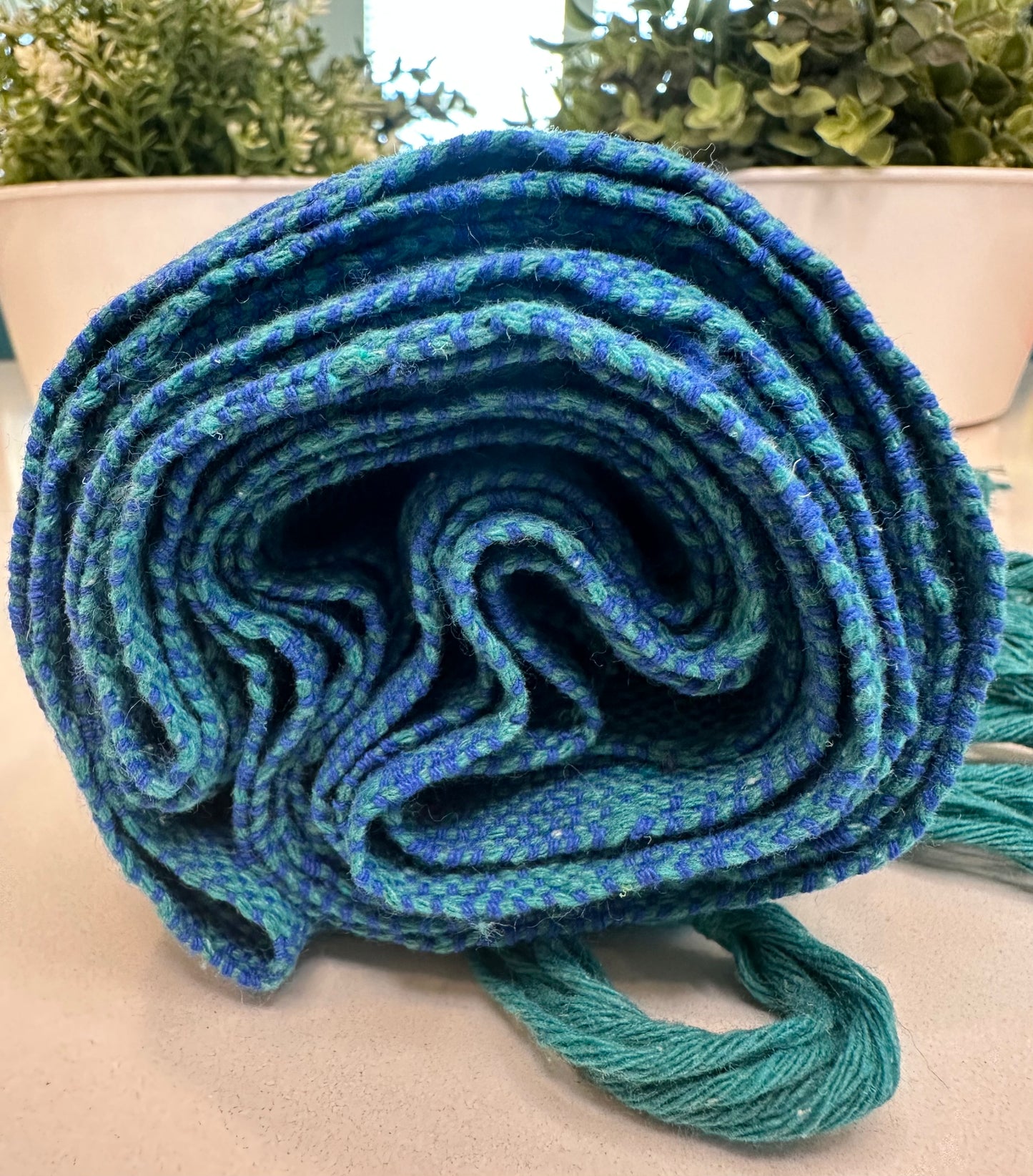 Mexican Cotton Rebozo & Baby Wrap - Emerald Twilight