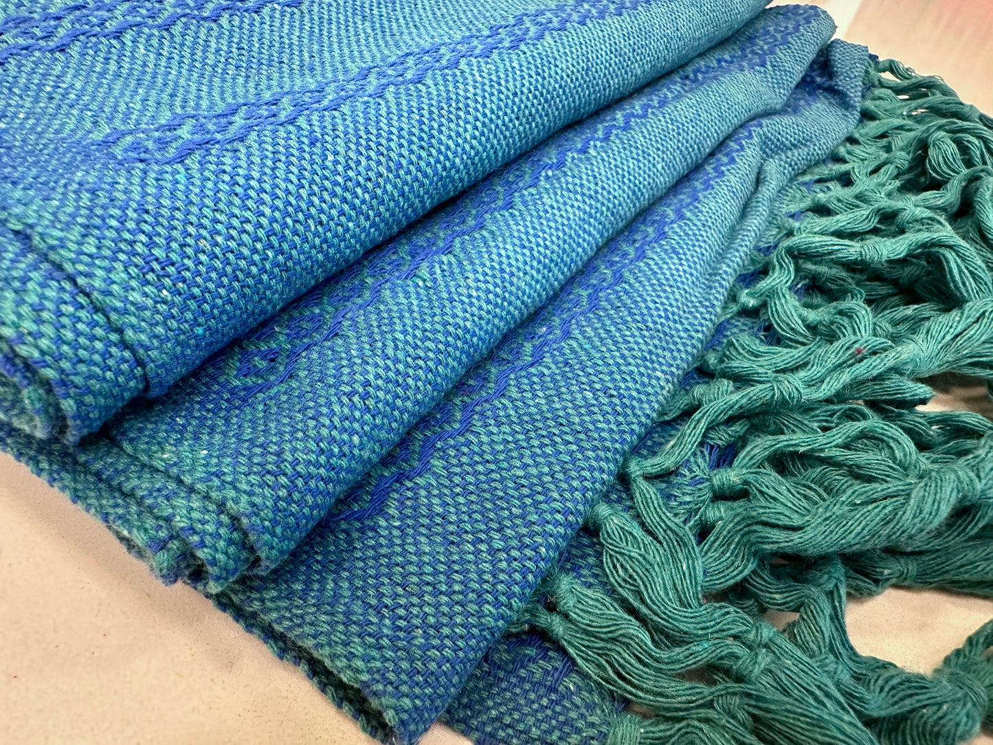 Mexican Cotton Rebozo & Baby Wrap - Emerald Twilight