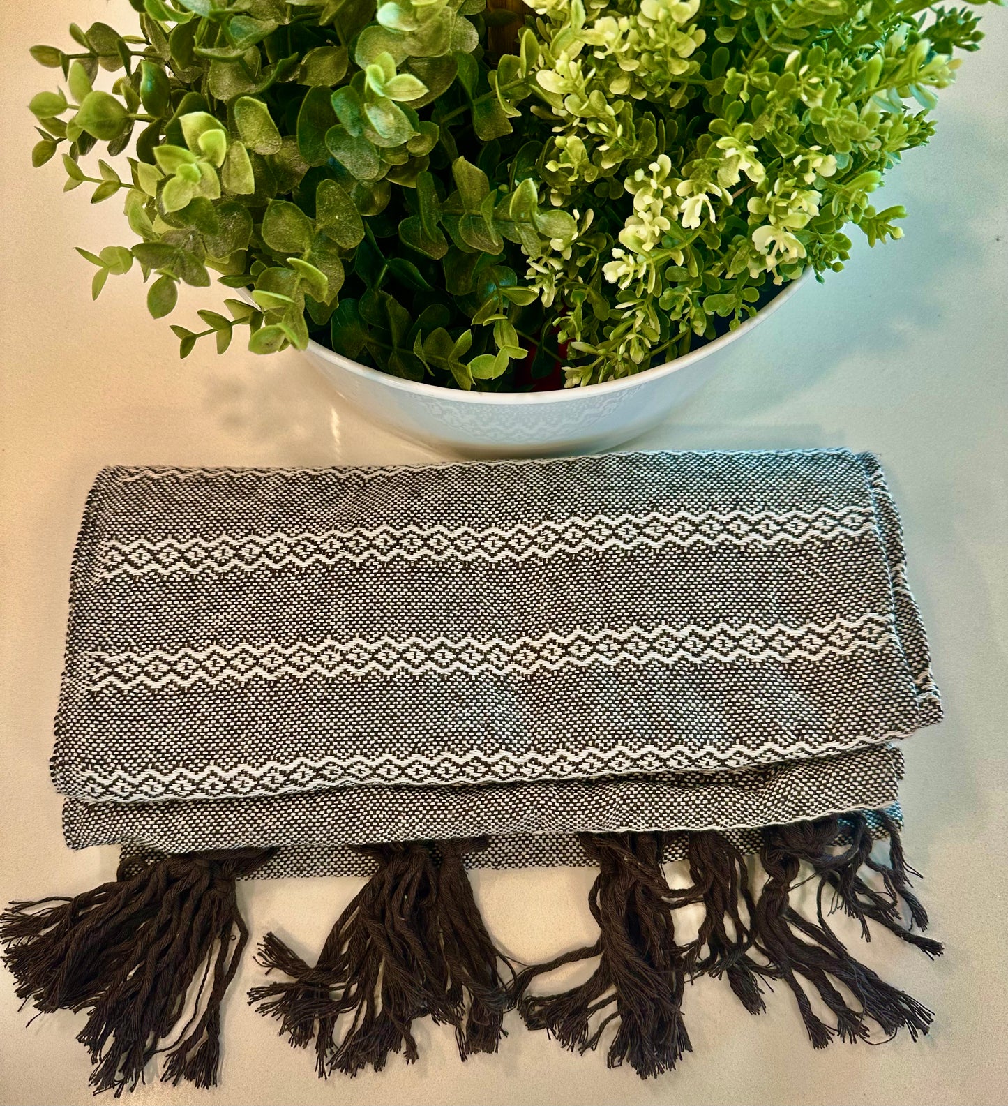Mexican Cotton Rebozo & Baby Wrap - Mocha Frost