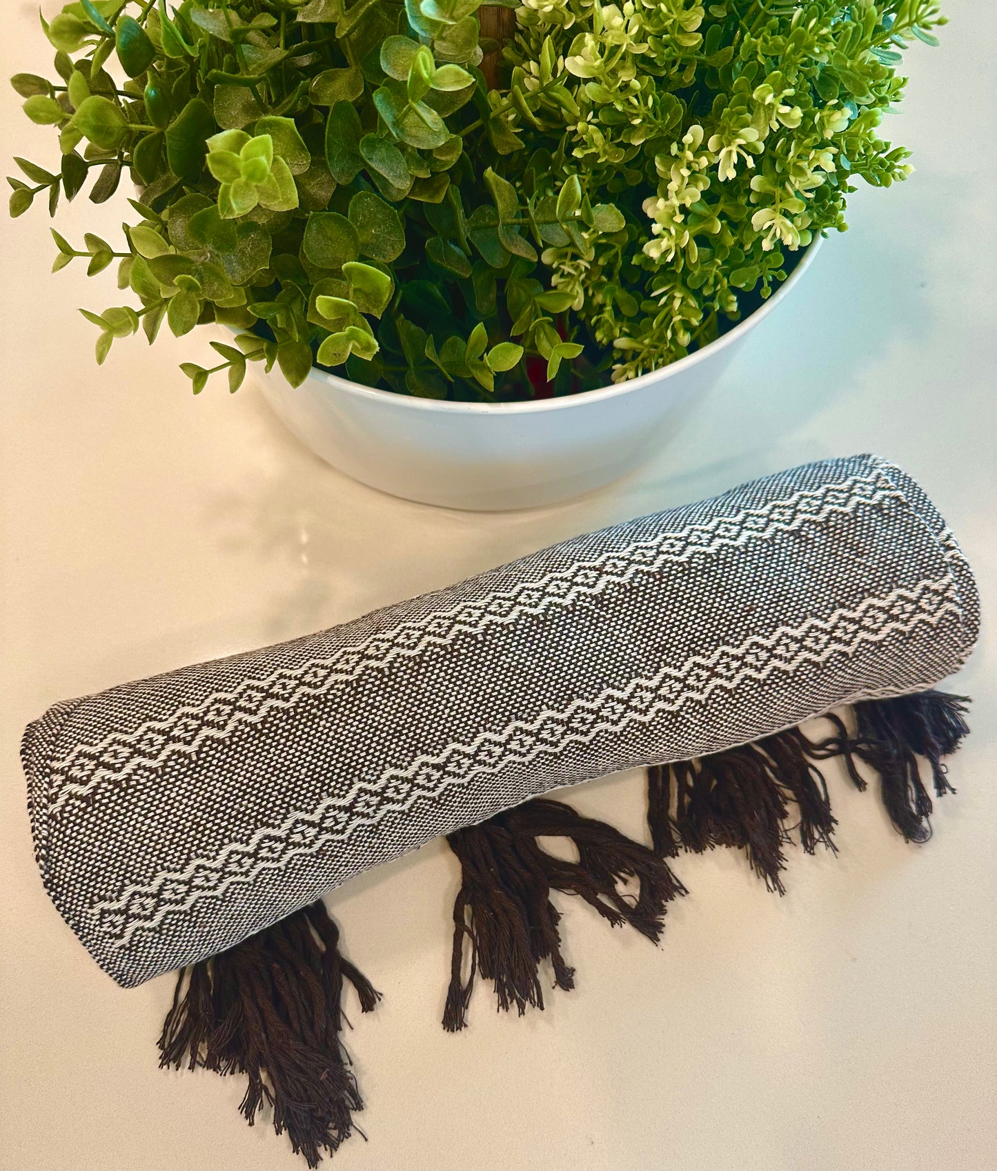 Mexican Cotton Rebozo & Baby Wrap - Mocha Frost
