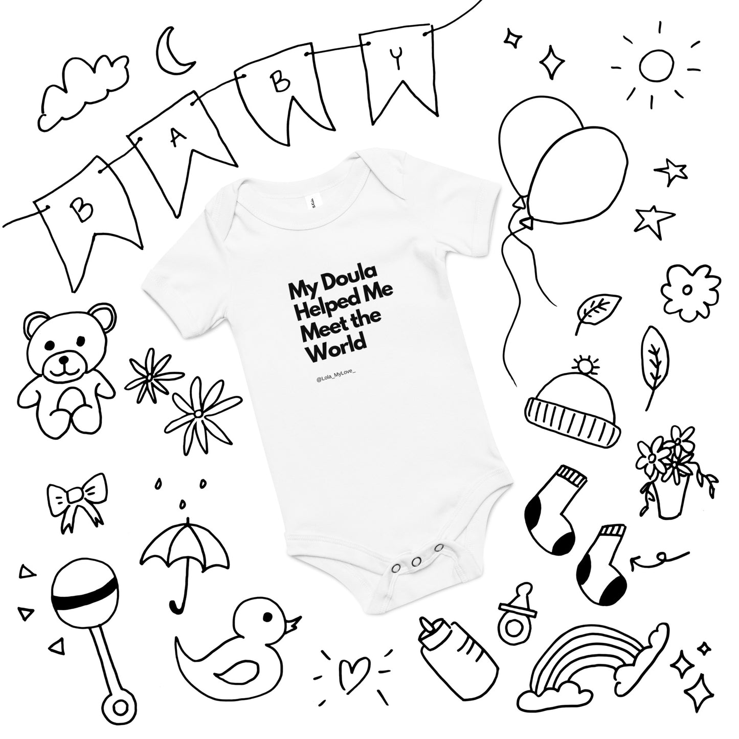 Baby Short Sleeve One Piece – Celebrating Doula Support