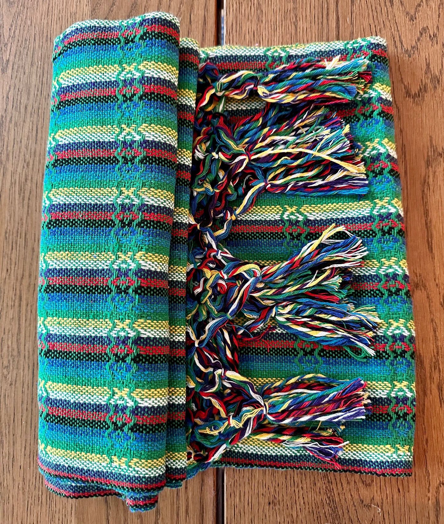 Mexican Cotton Rebozo & Baby Carrier - Spring Rainbow
