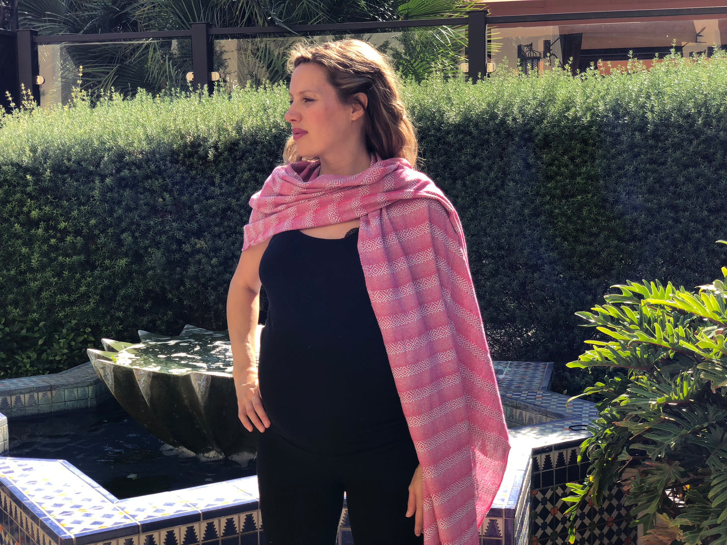 Mexican Rebozo Shawl - Strawberry Love - Lola My Love