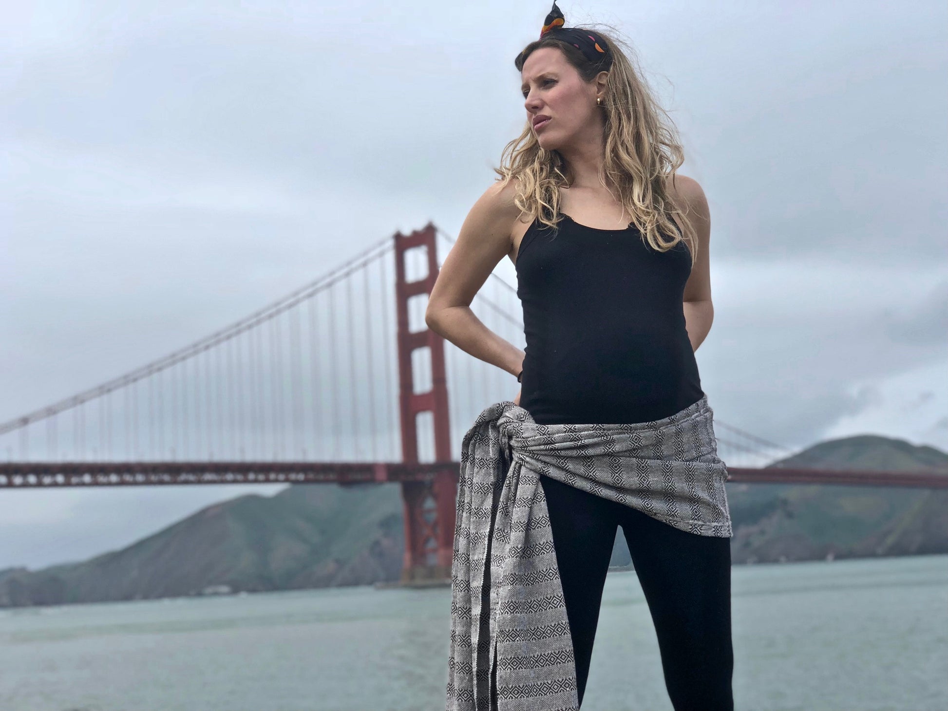 Mexican Rebozo Shawl - Black & White Embrace - Lola My Love