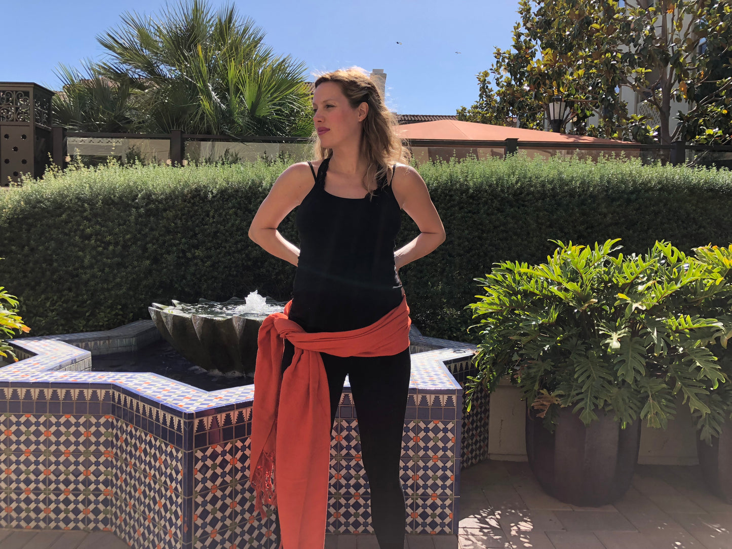 Mexican Rebozo Shawl - Orange Juicy - Lola My Love