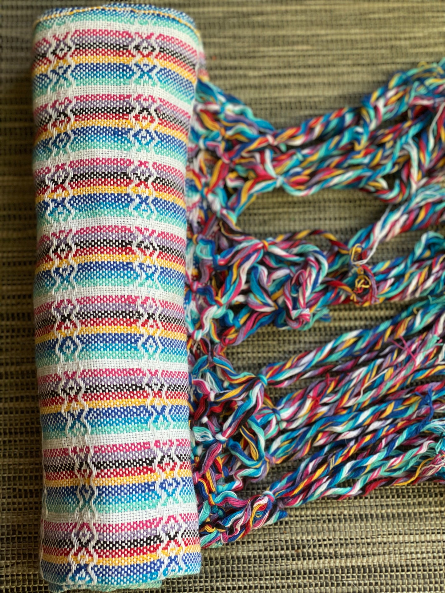 Mexican Rebozo Shawl - Mexican Candy Rainbow - Rebozo Shop Lola My Love