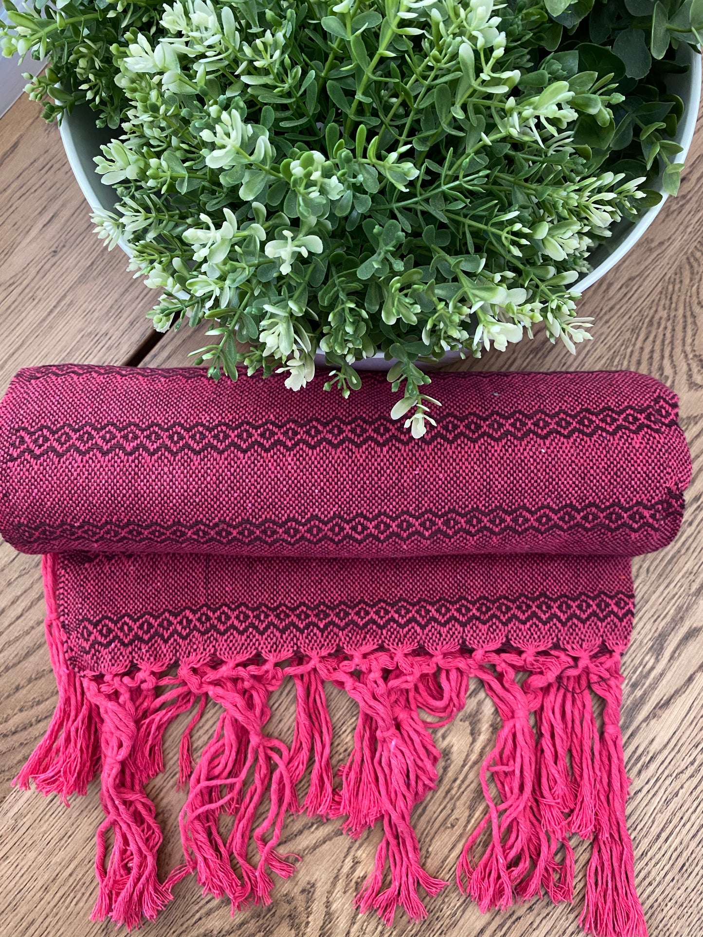 Mexican Rebozo Shawl - Strawberry Fields - Lola My Love