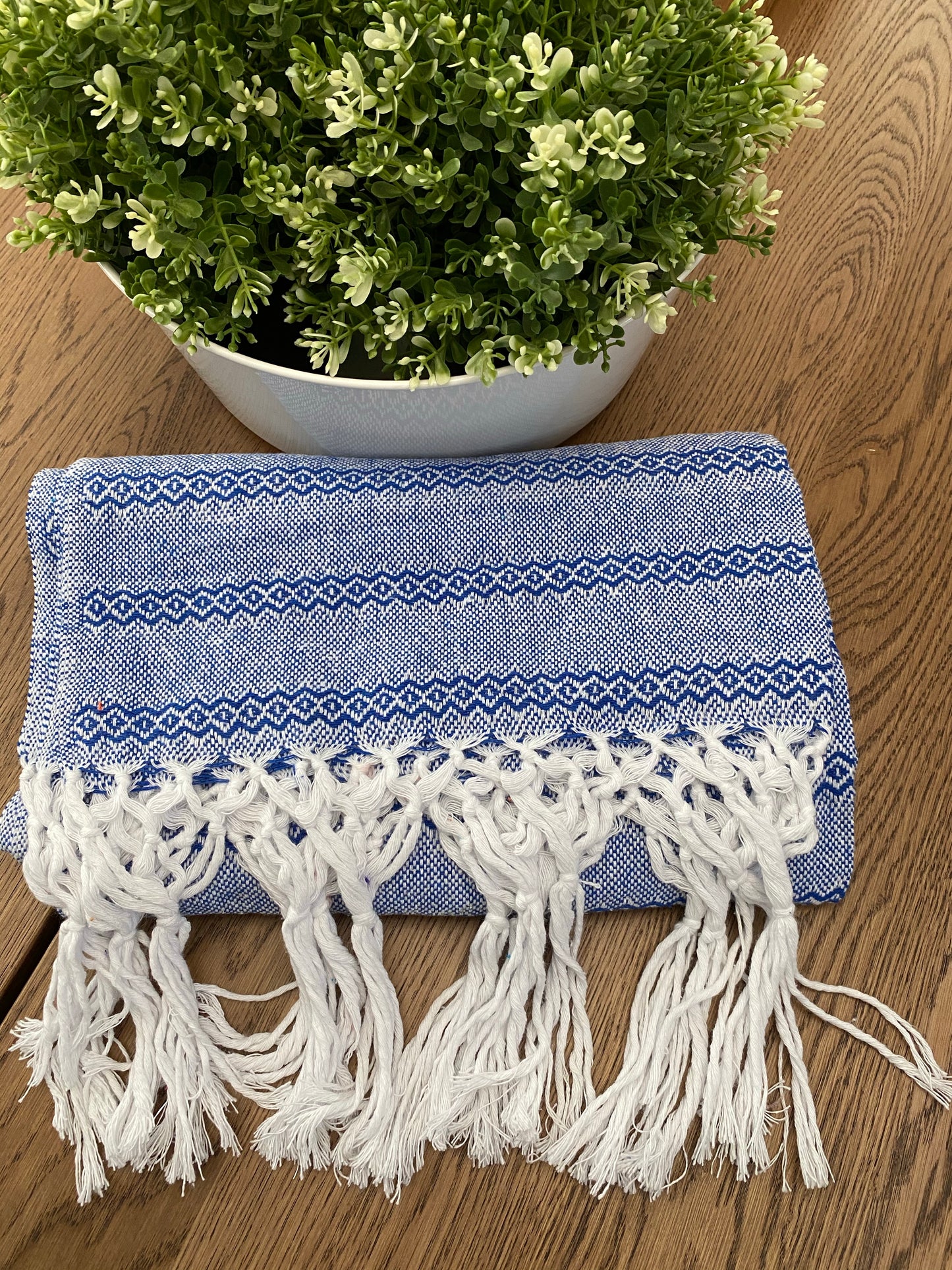 Mexican Rebozo Shawl - Ocean Waves - Lola My Love