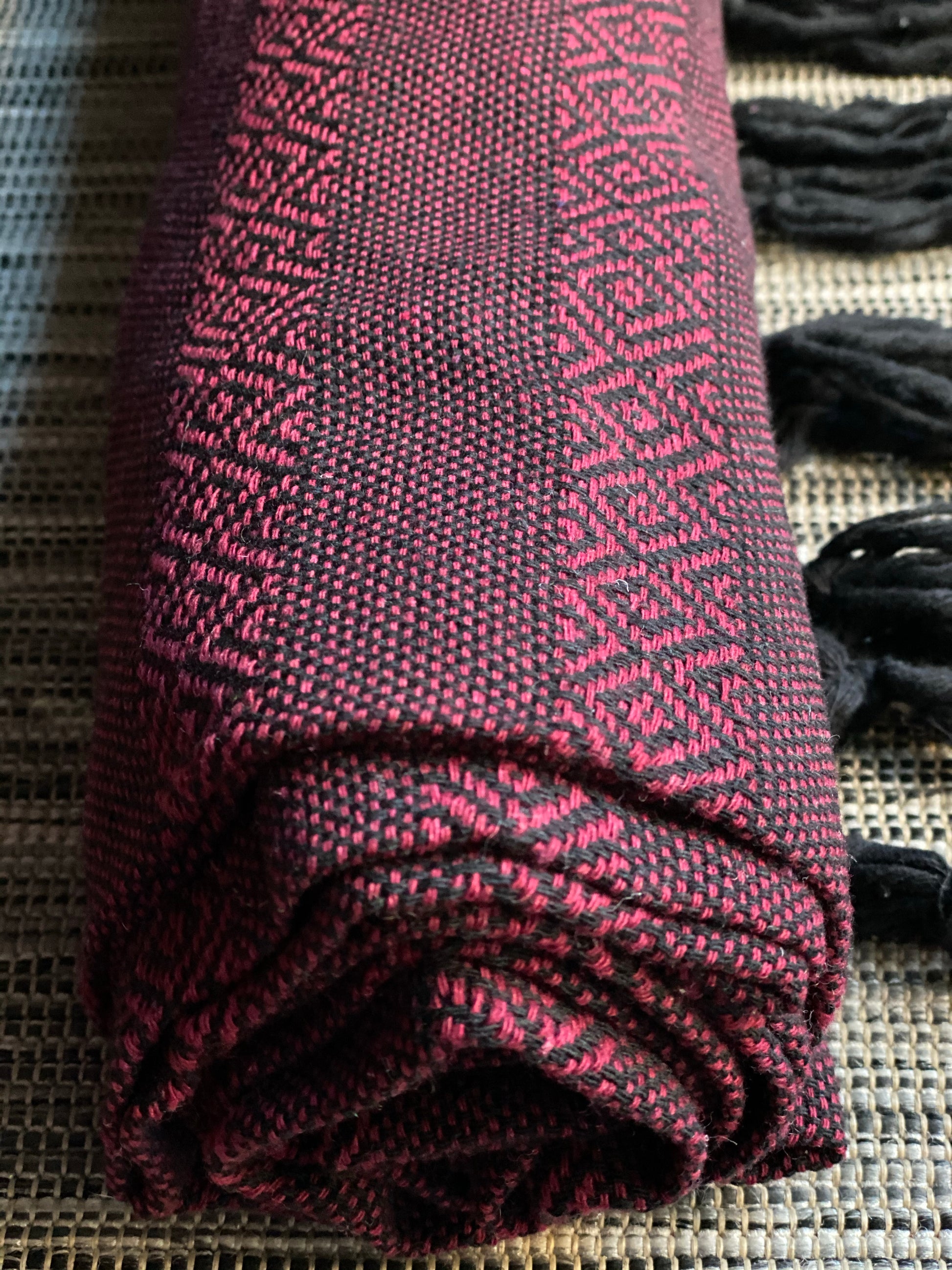 Mexican Rebozo Shawl - Black Wine - Rebozo Shop Lola My Love