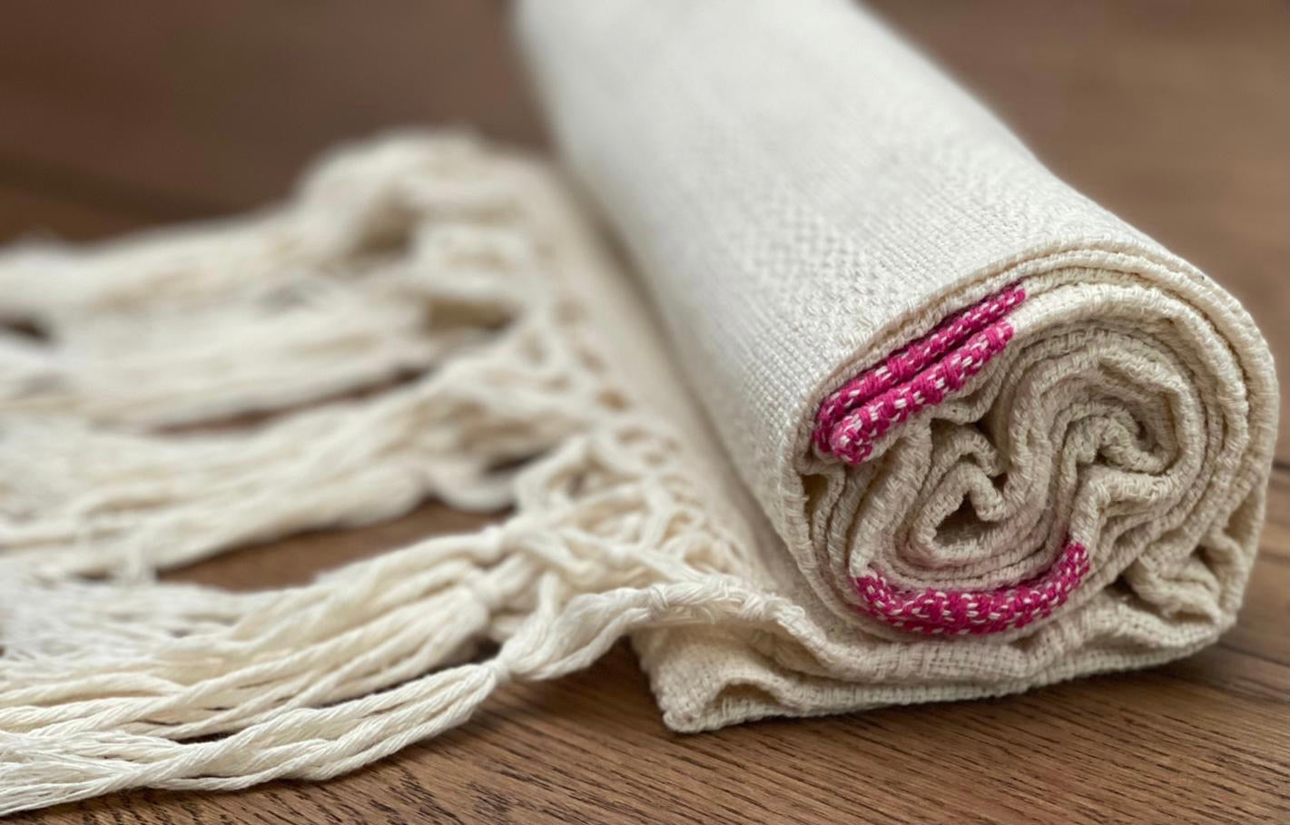 Mexican Motif Rebozo Shawl - Frosty Raspberry Rebozo Shop Lola My Love