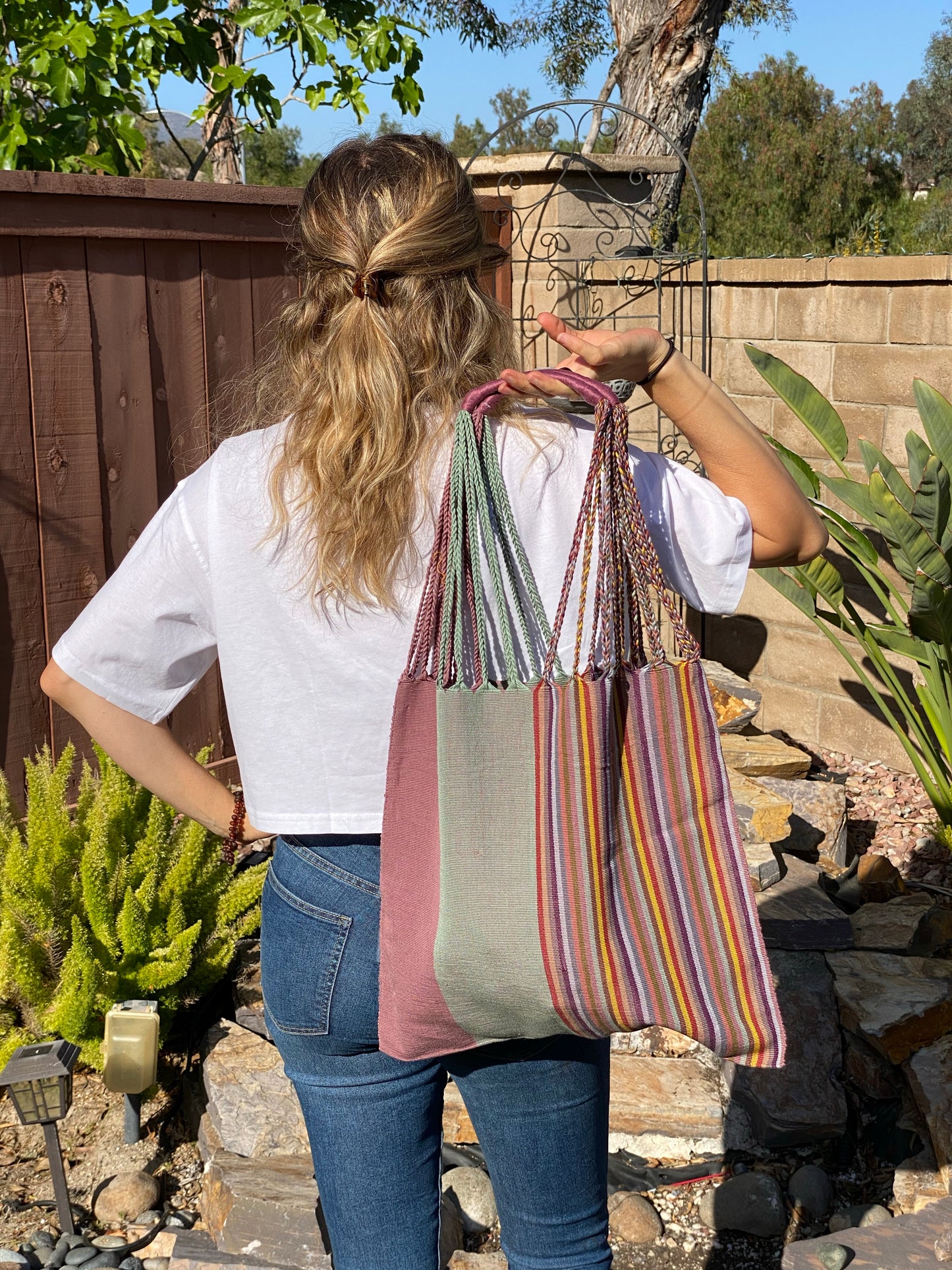 Tote Bag - Wisteria & Mint Rainbow