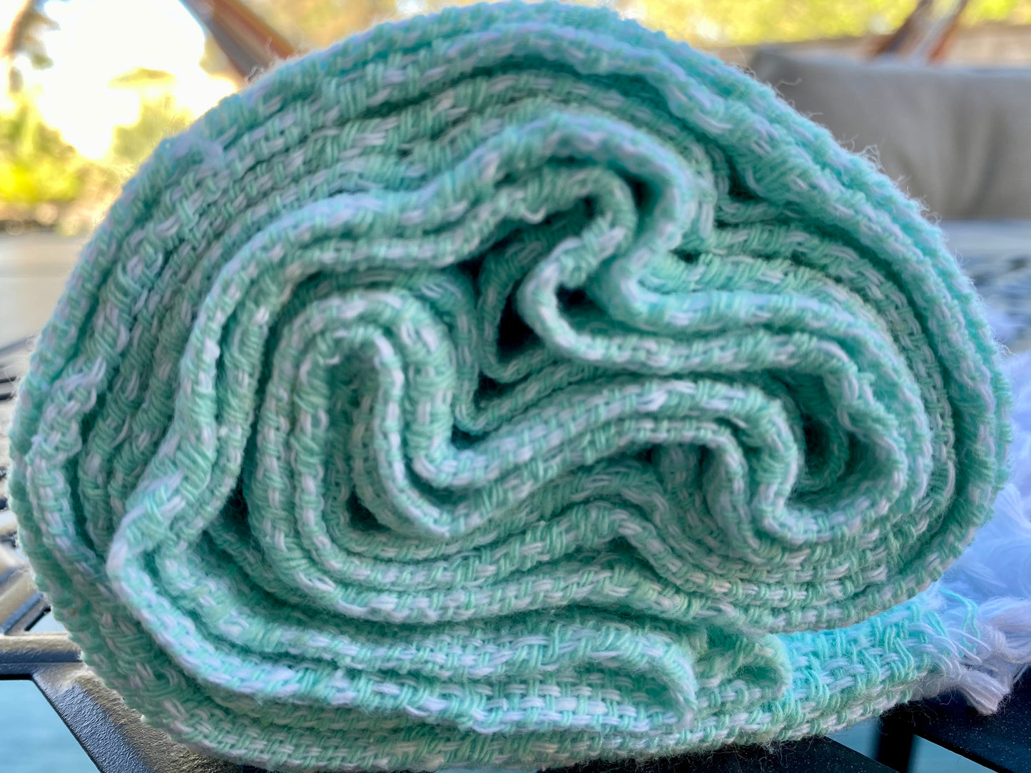 Mexican Cotton Rebozo & Baby Wrap - Summer Aqua