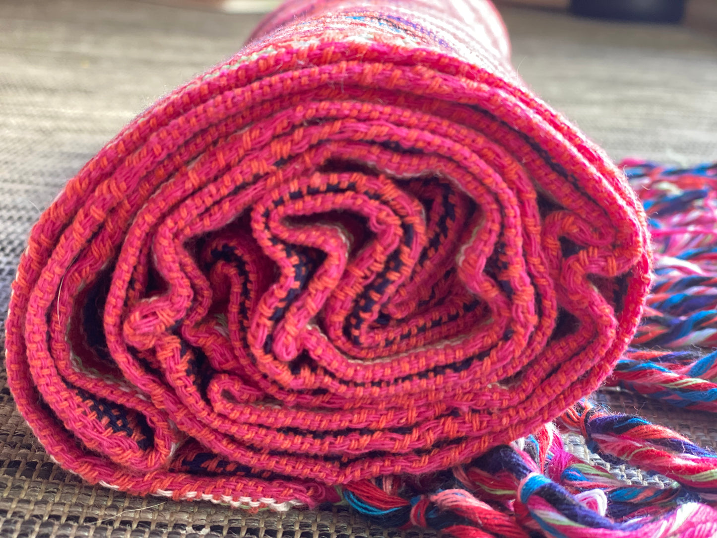 Mexican Rebozo Shawl - Coral Rainbow - Rebozo Shop Lola My Love