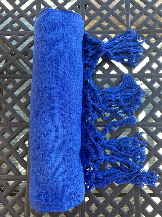 Mexican Rebozo Shawl - Blue Mockingbird - Lola My Love