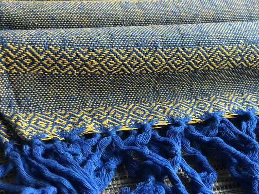 Mexican Rebozo Shawl - Blue Heaven - Lola My Love