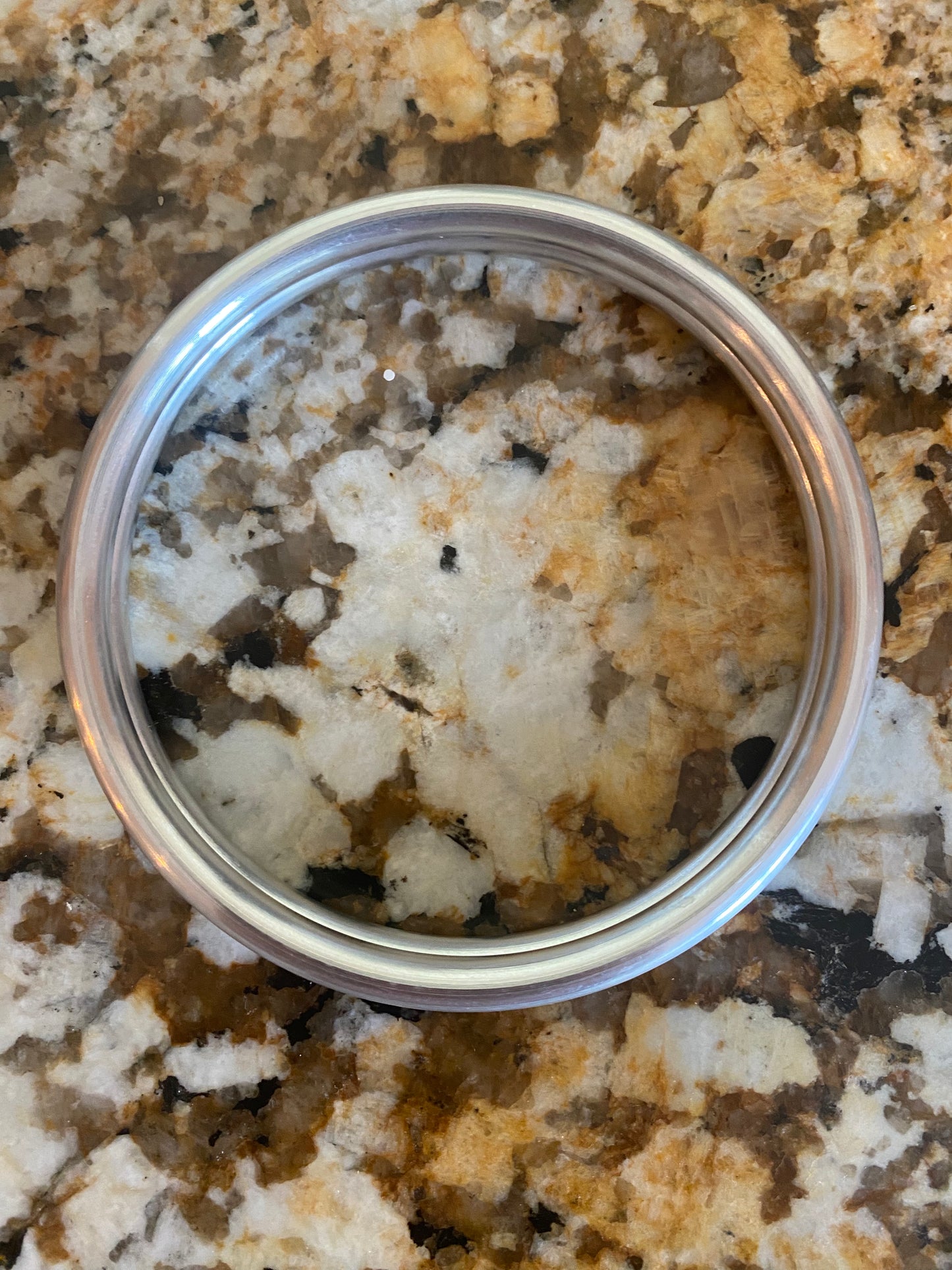 Anillo grande de aluminio pulido a mano - Plata brillante