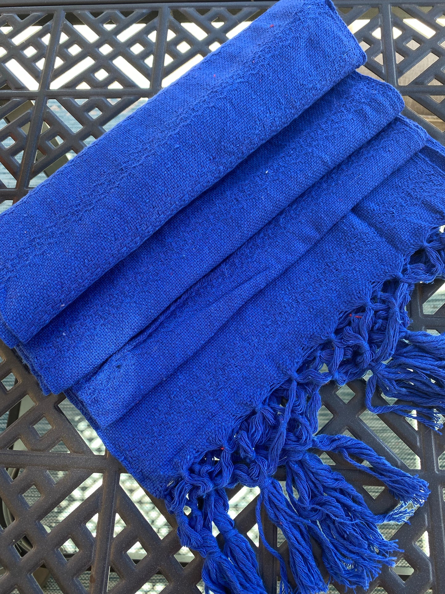 Mexican Rebozo Shawl - Blue Mockingbird - Lola My Love