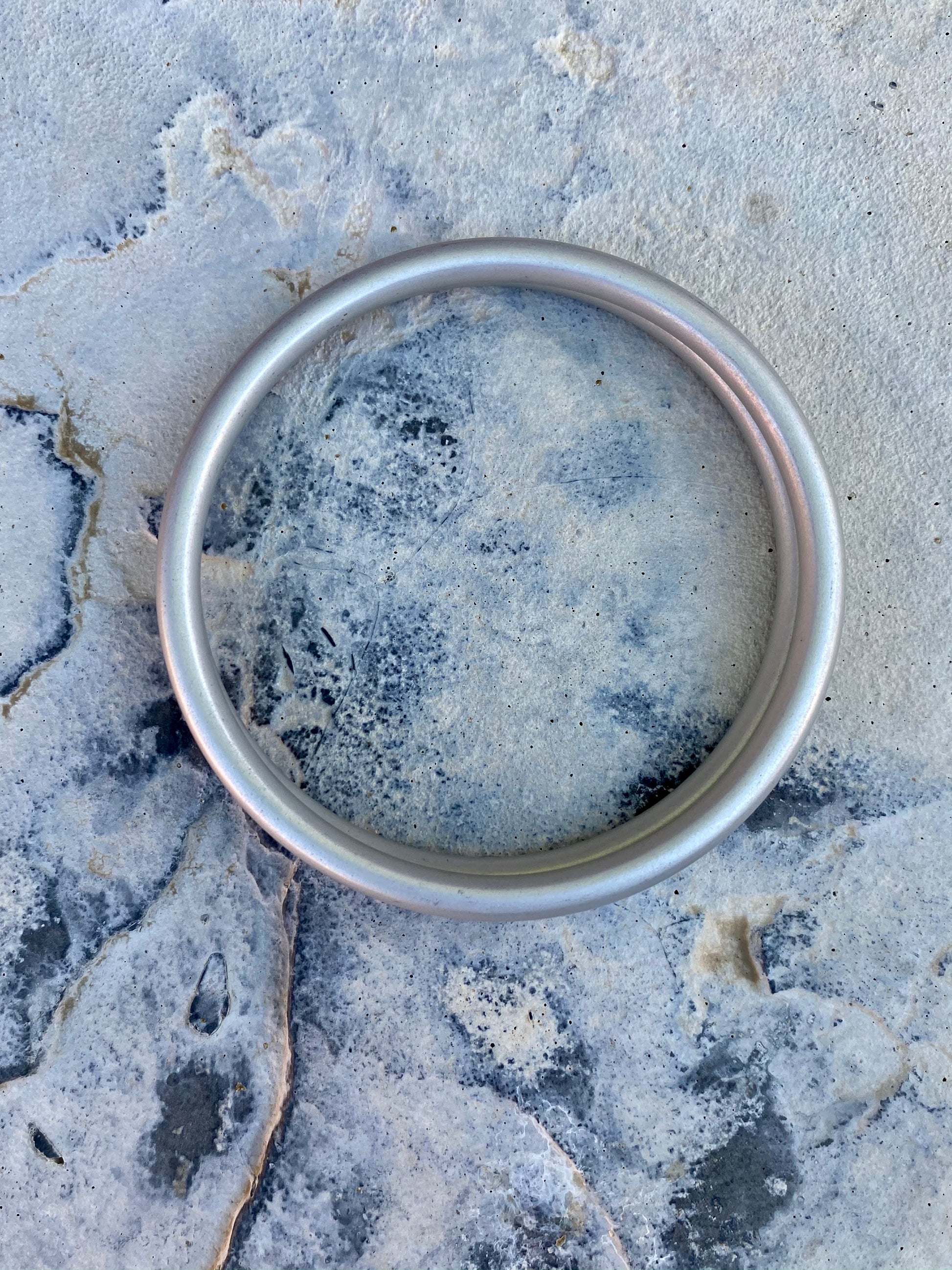 Large Aluminum Sling Ring - Silver  Rebozo Shop Lola My Love
