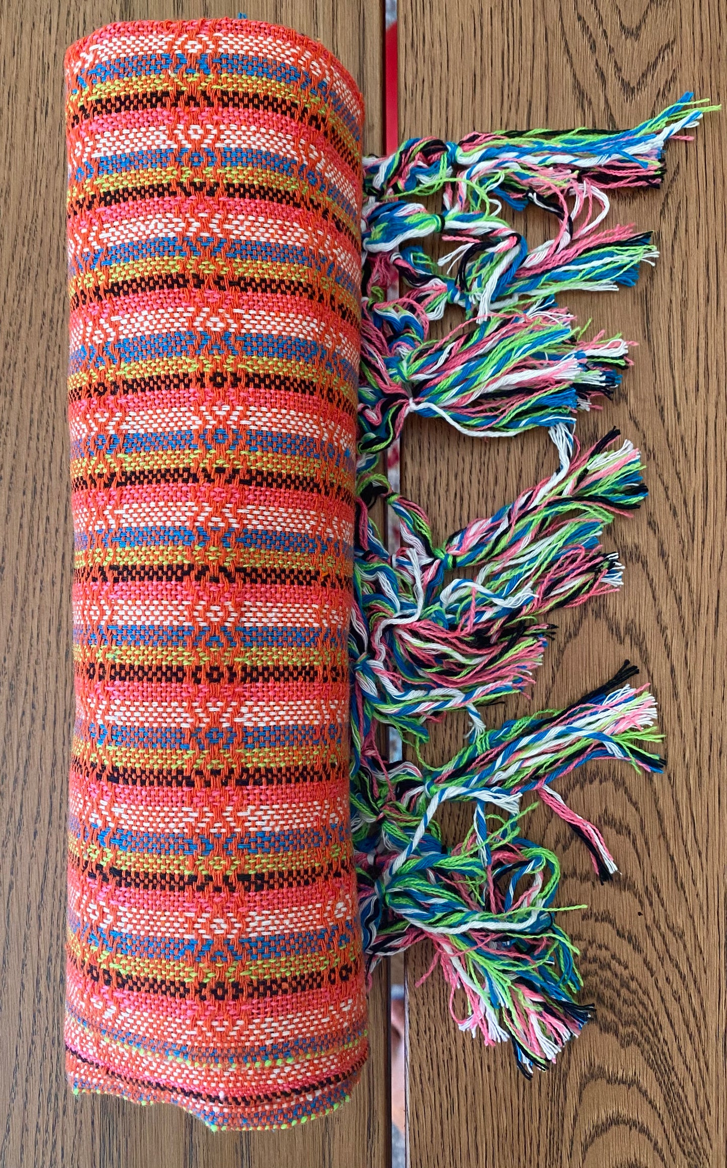 Mexican Rebozo Shawl - Pink Rainbow - Rebozo Shop Lola My Love