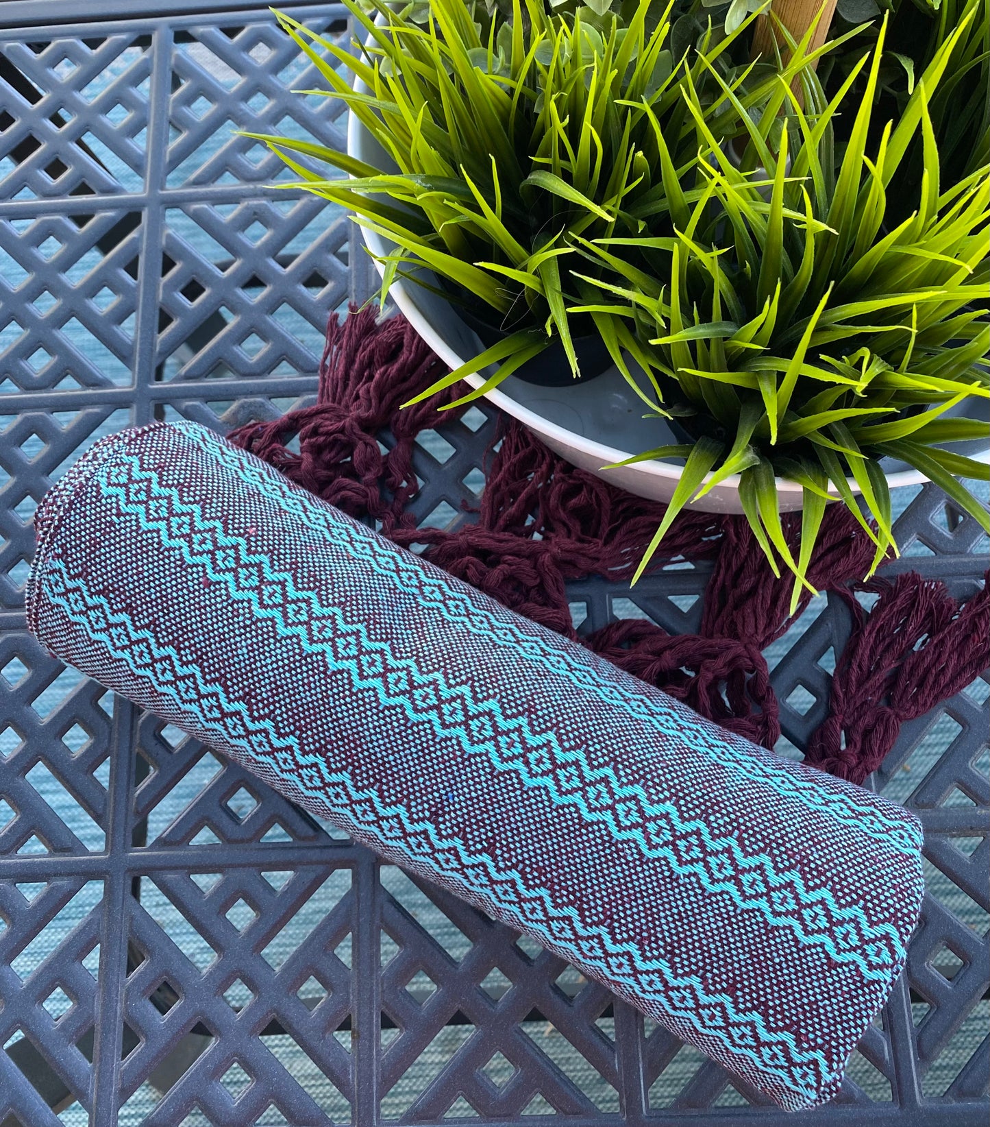 Mexican Cotton Rebozo & Baby Wrap - Celeste Wine
