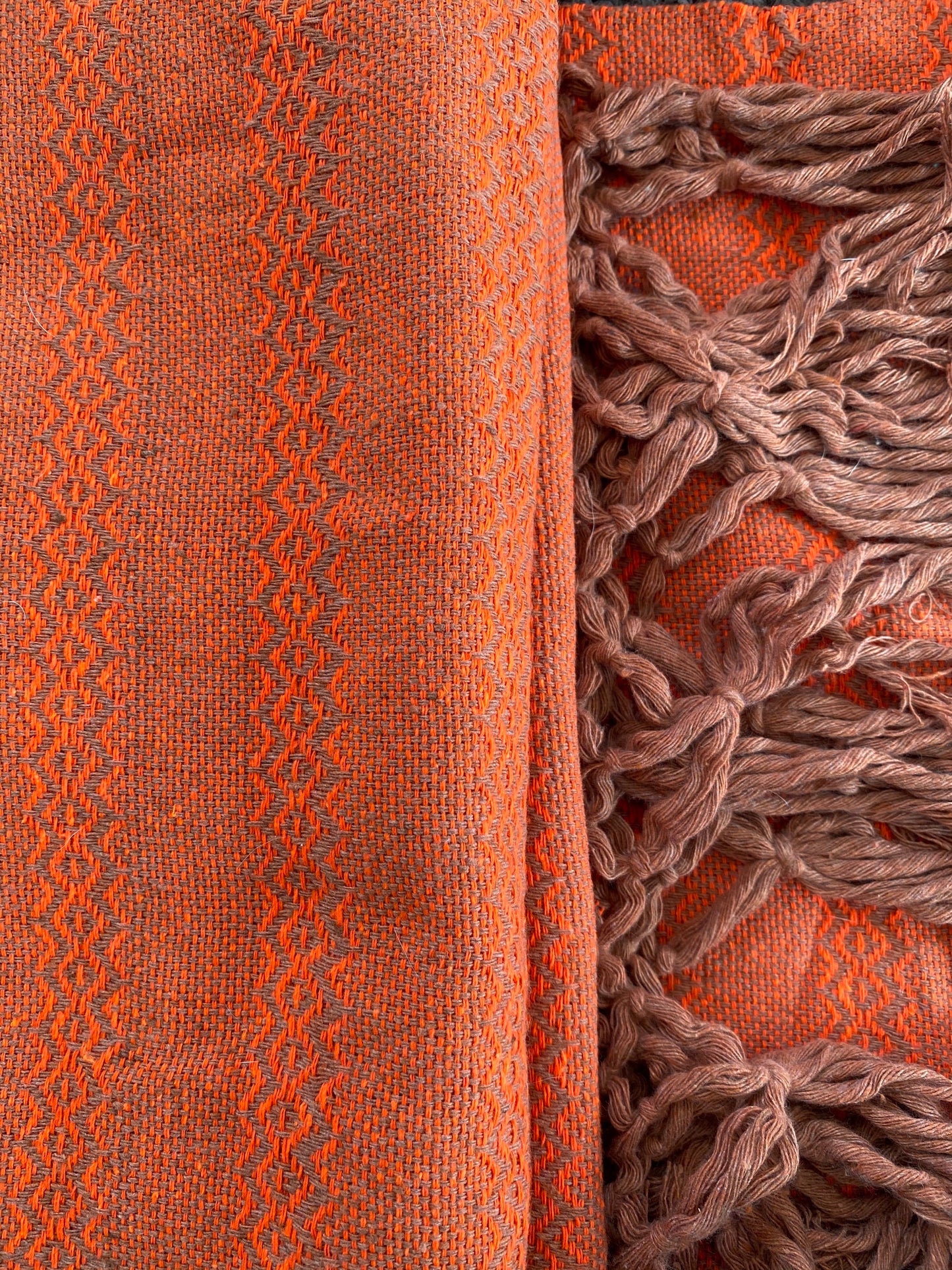 Mexican Rebozo Shawl - Bright Orange Yute Mexicano - Rebozo Shop Lola My Love