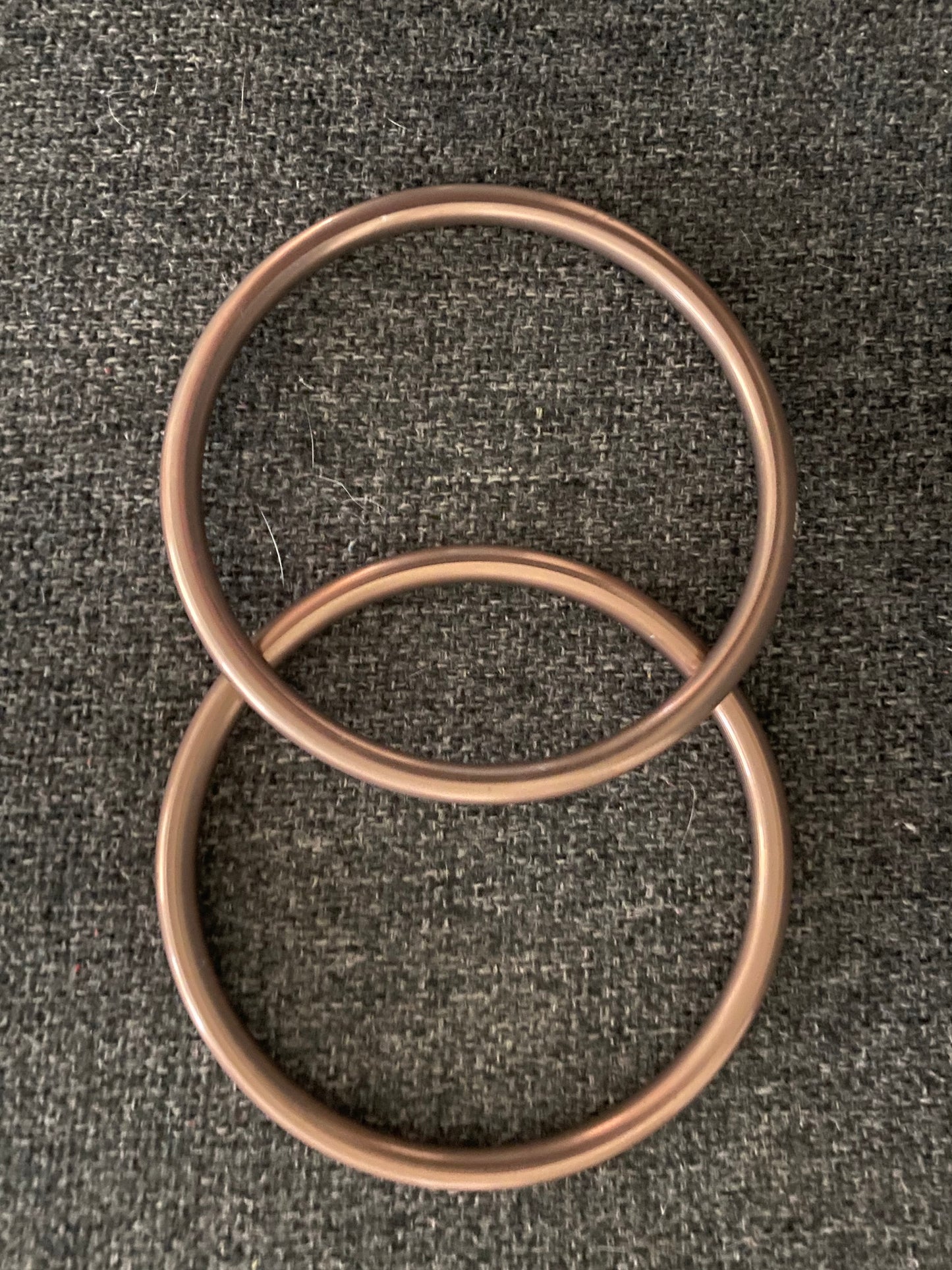 Hand Buffed Large Aluminum Sling Ring- Light Bronze