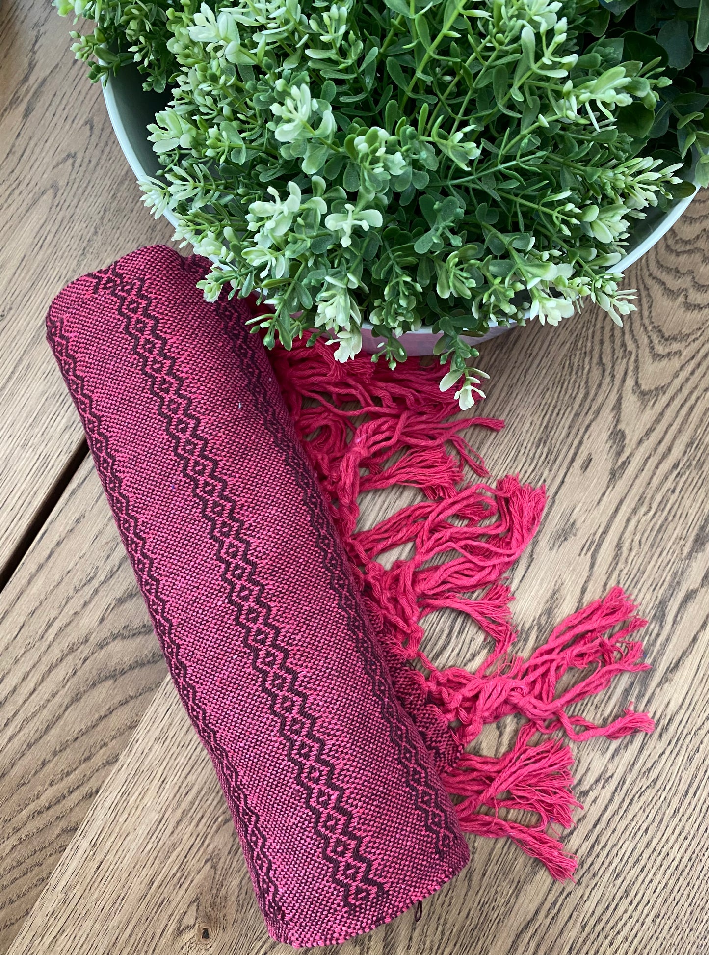 Mexican Rebozo Shawl - Strawberry Fields - Lola My Love