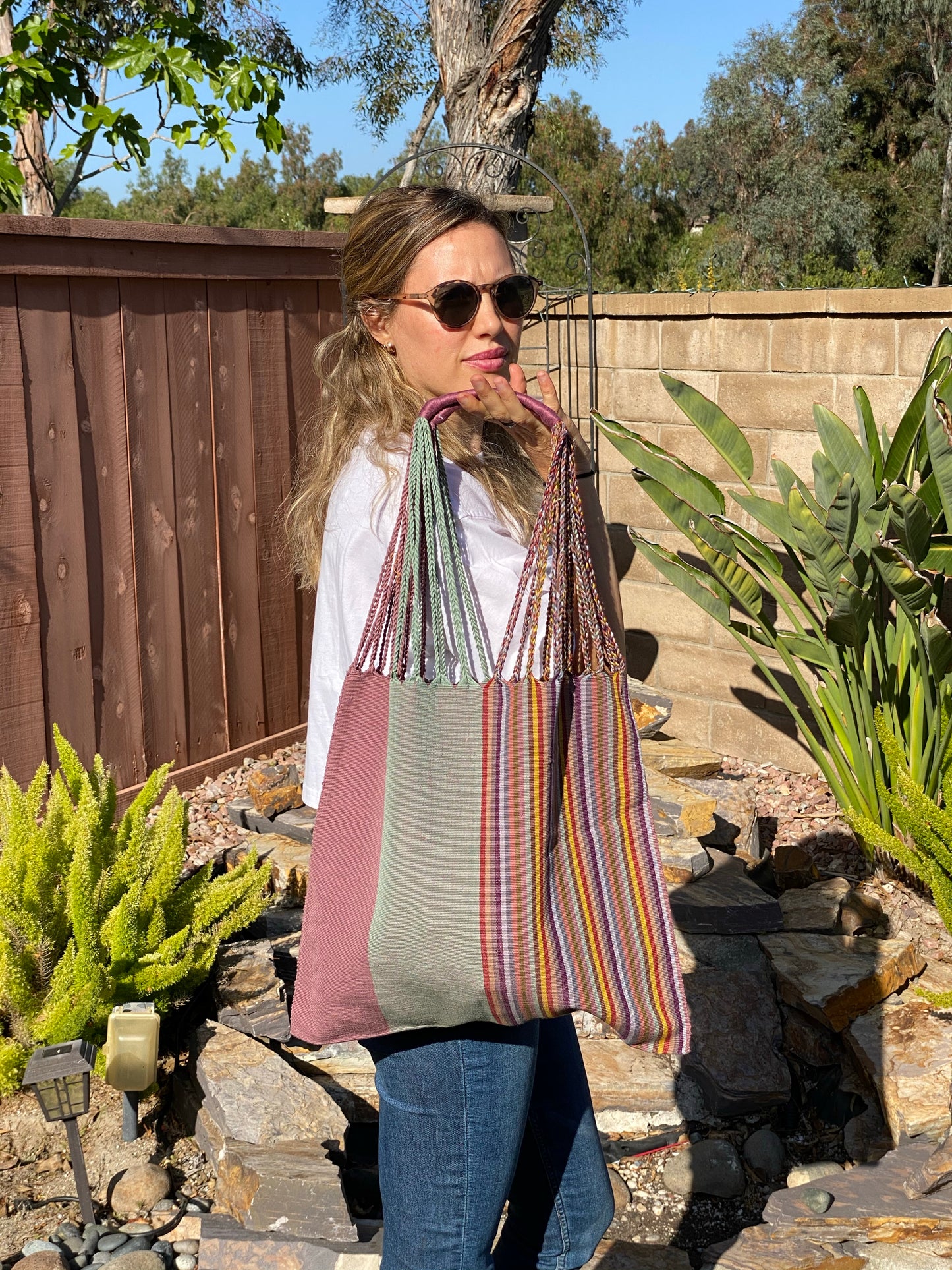 Tote Bag - Wisteria & Mint Rainbow