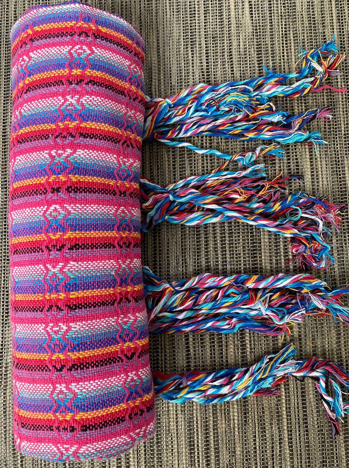 Mexican Rebozo Shawl - Blush Rainbow - Rebozo Shop Lola My Love