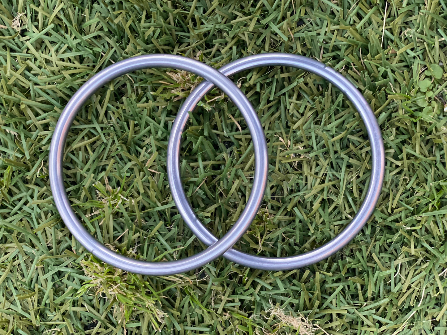 Hand Buffed Large Aluminum Sling Ring- Slate