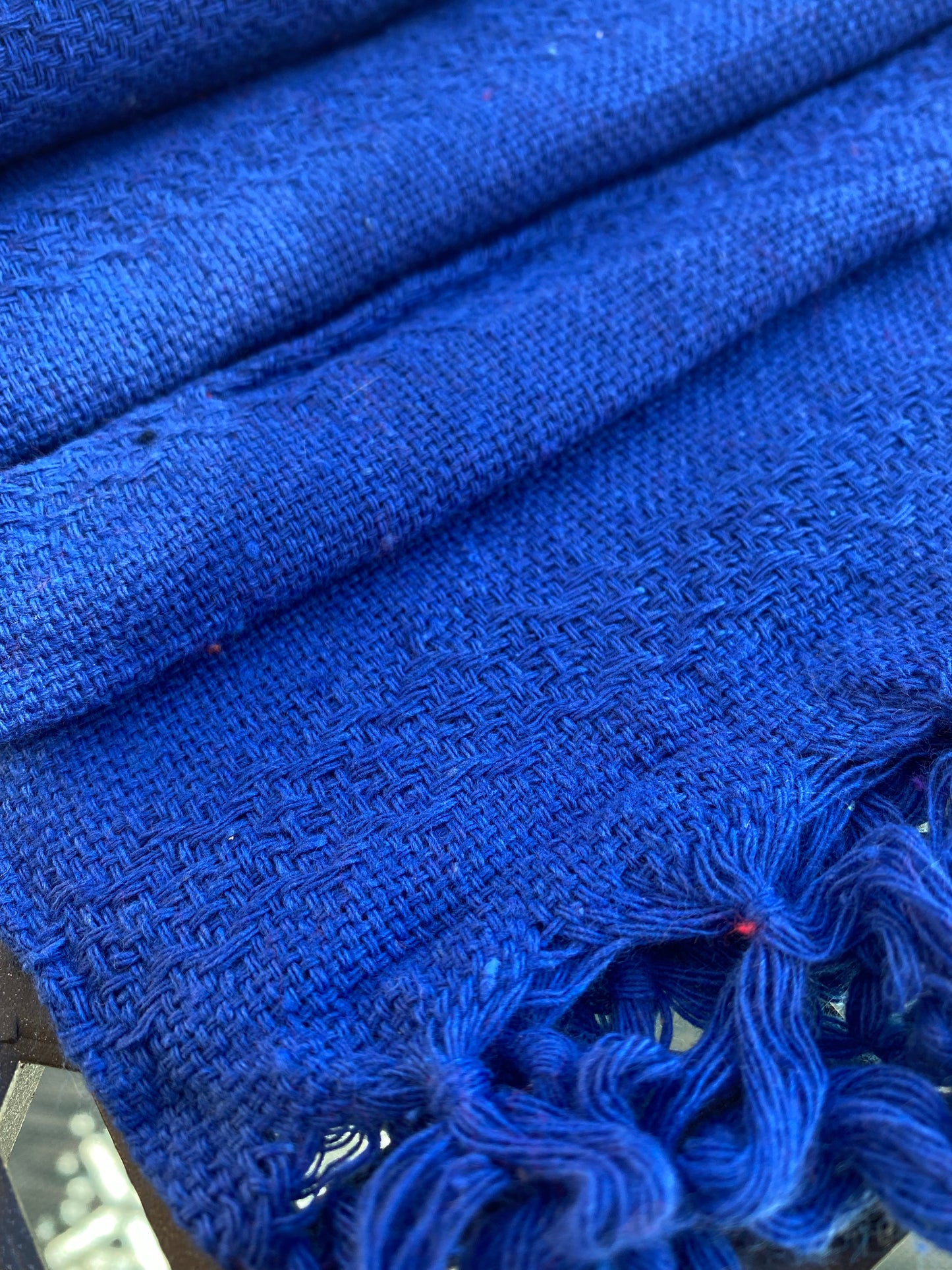 Mexican Rebozo Shawl - Blue Mockingbird - Lola My Love