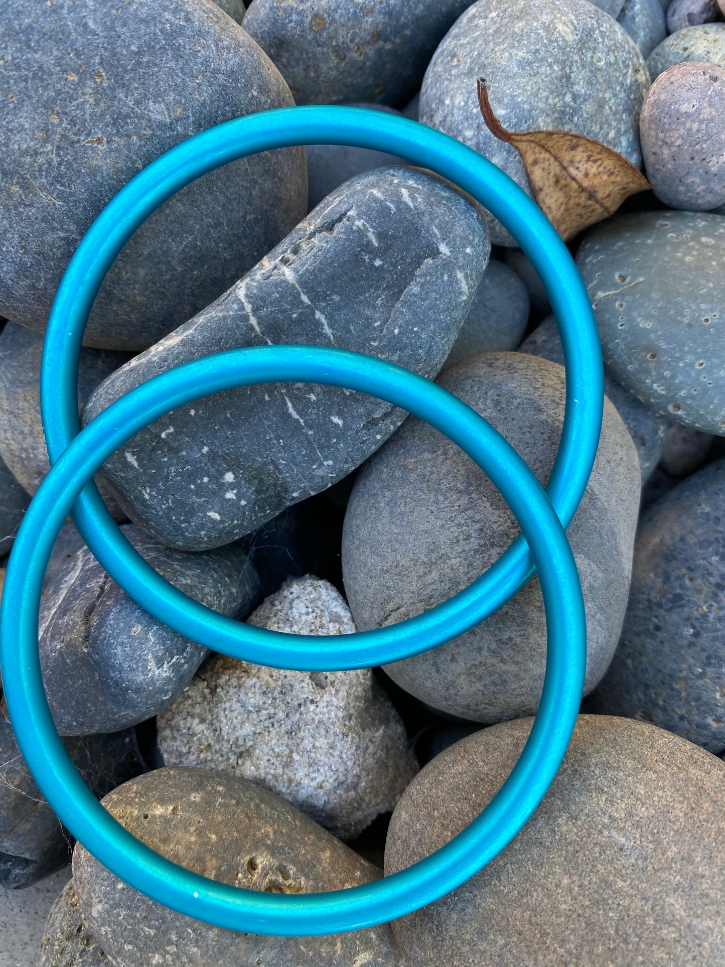 Large Aluminum Sling Ring - Light Blue Rebozo Shop Lola My Love