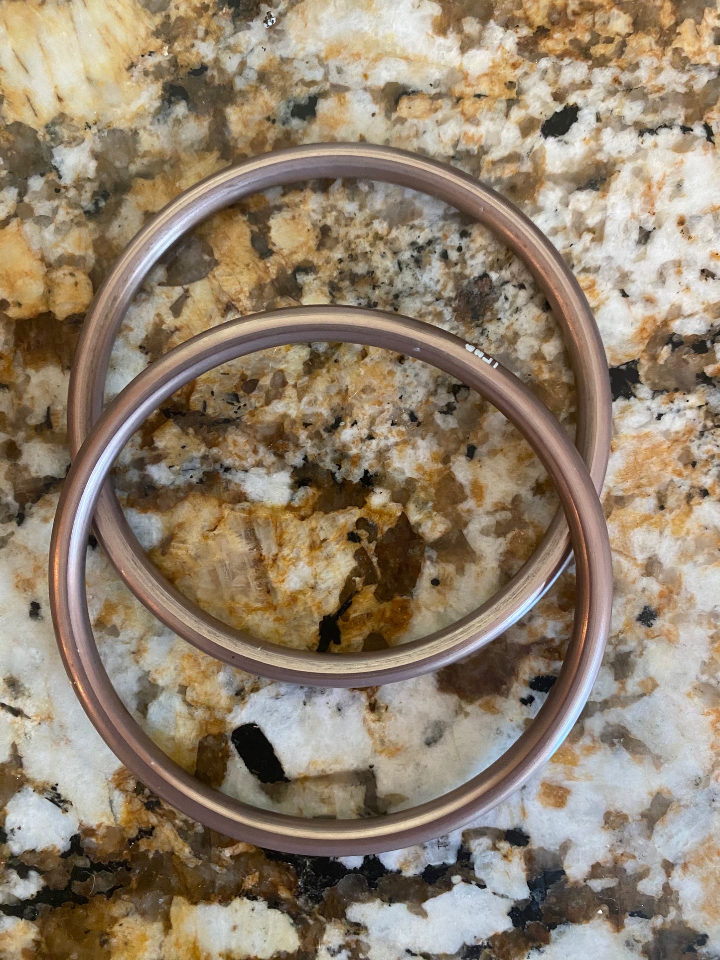 Hand Buffed Large Aluminum Sling Ring- Light Bronze