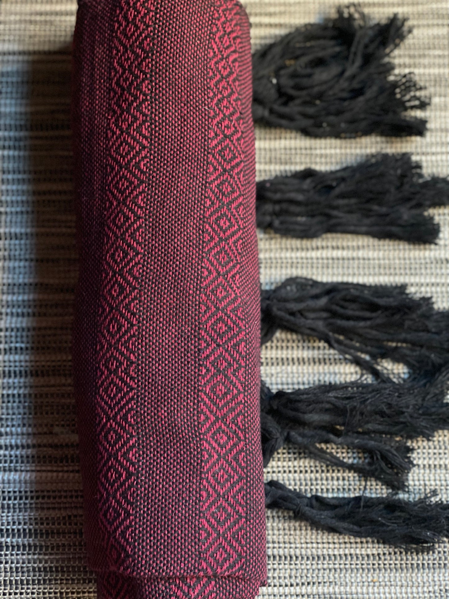 Mexican Rebozo Shawl - Black Wine - Rebozo Shop Lola My Love