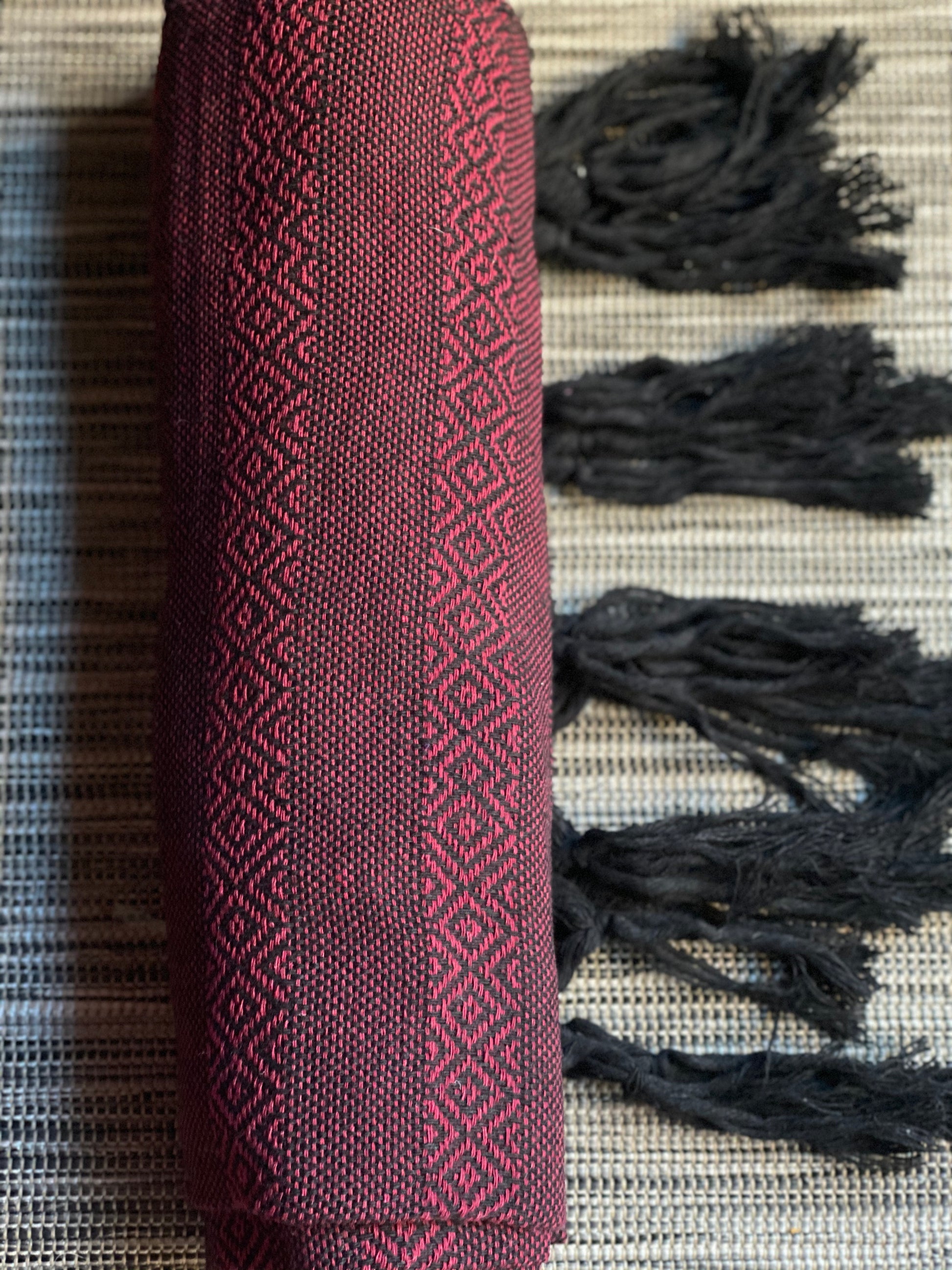 Mexican Rebozo Shawl - Black Wine - Rebozo Shop Lola My Love