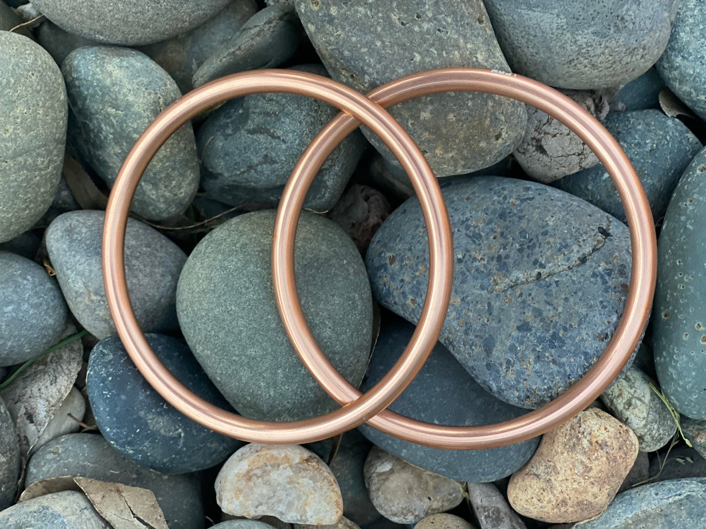 Hand Buffed Large Aluminum Sling Ring- Rose Gold