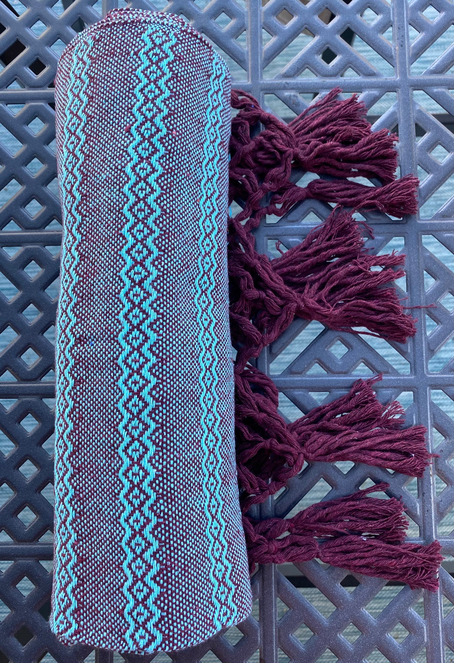 Mexican Cotton Rebozo & Baby Wrap - Celeste Wine