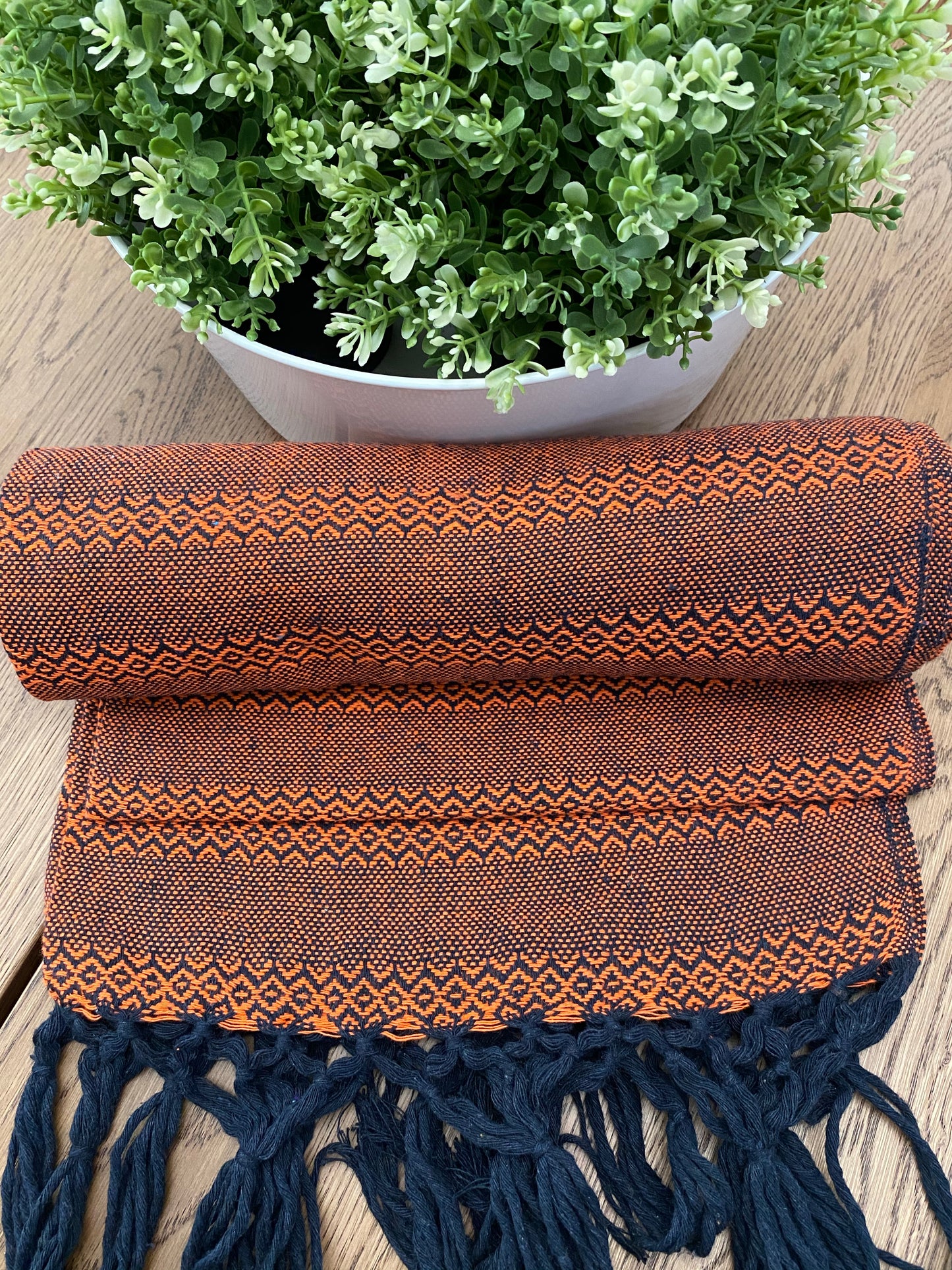 Mexican Rebozo Shawl - Pumpkin Patch - Lola My Love