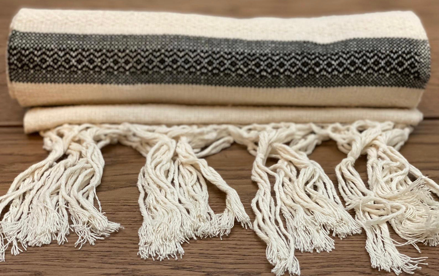 Mexican Motif Rebozo Shawl - Black Snow - Rebozo Shop Lola My Love