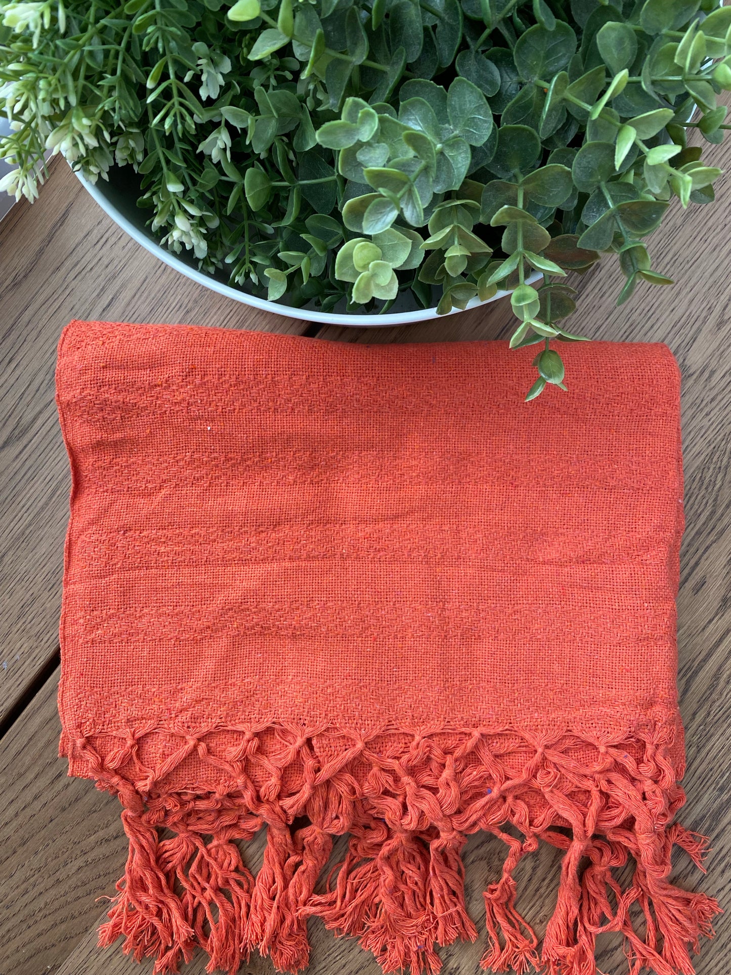 Mexican Rebozo Shawl - Orange Juicy - Lola My Love