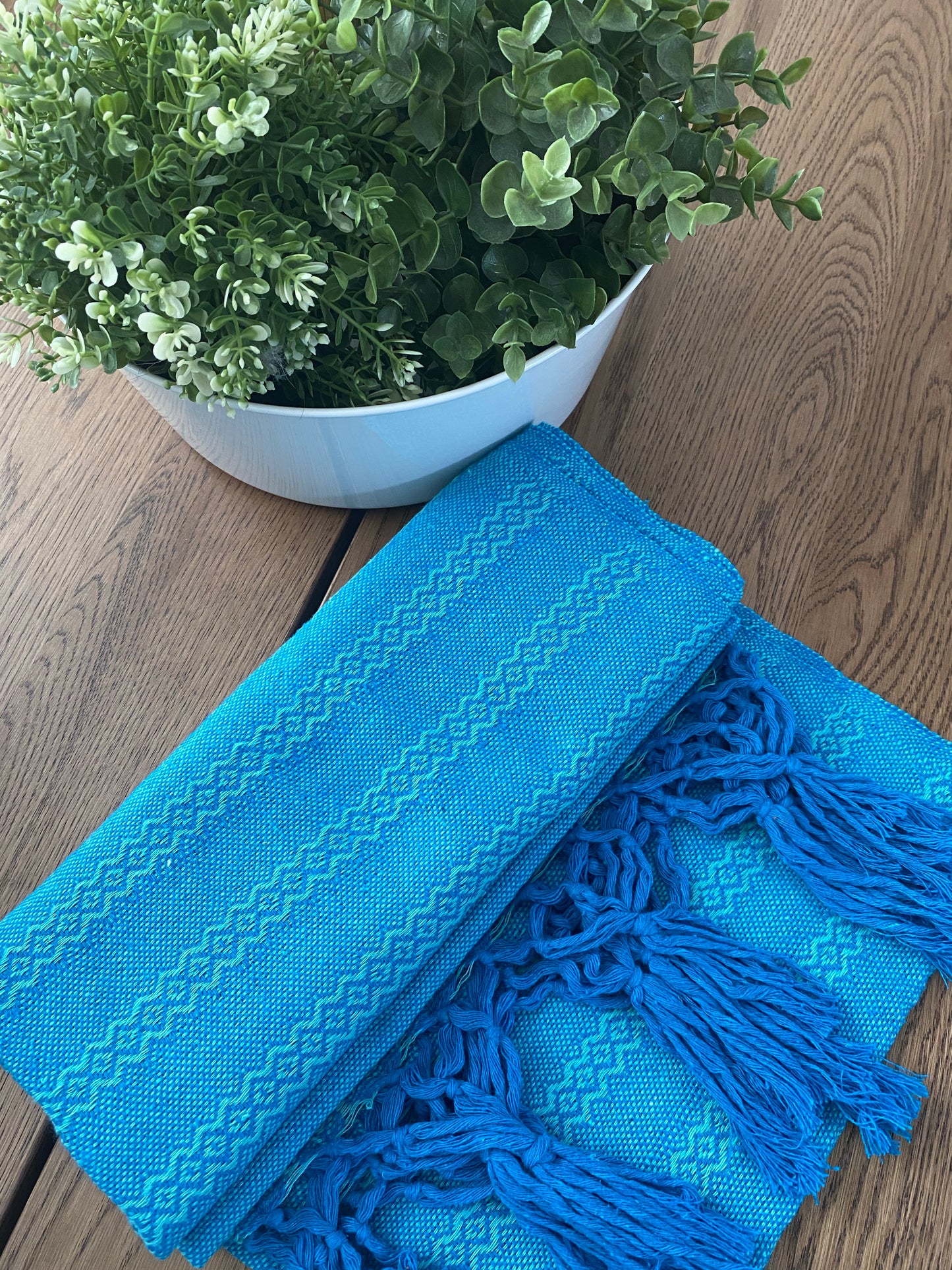 Mexican Rebozo Shawl & Baby Carrier - Blue Aqua - Rebozo Shop Lola My Love