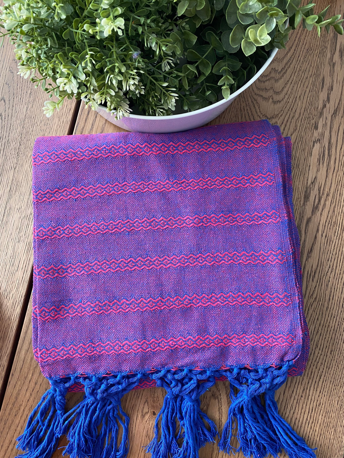 Mexican Rebozo Shawl - Blueberry Sorbet-Lola My Love